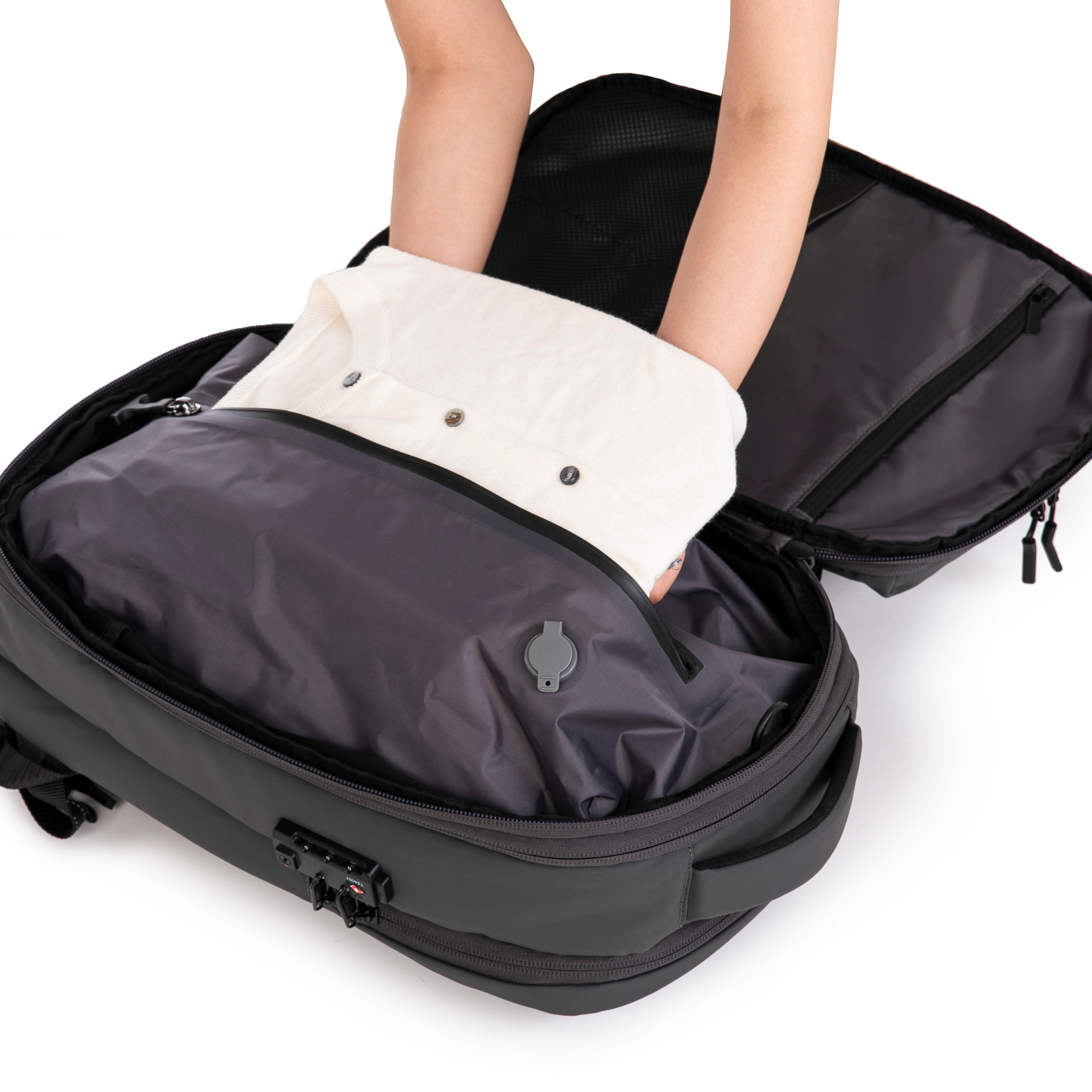 Zaino comprimibile V2 – Con o senza pompa, sacco di compressione incluso