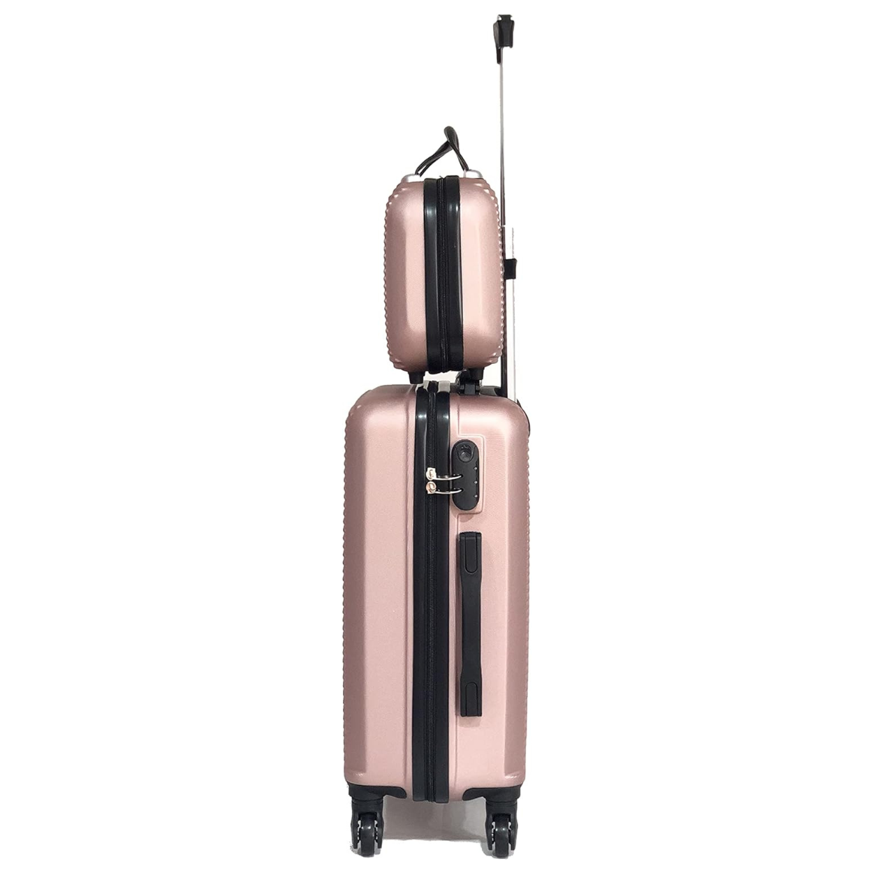 Set De Valise 6 pièces Week-end | Valise Cabine | Valise Moyenne | Valise Grande | 2x Vanity – Rose Gold - Celims France
