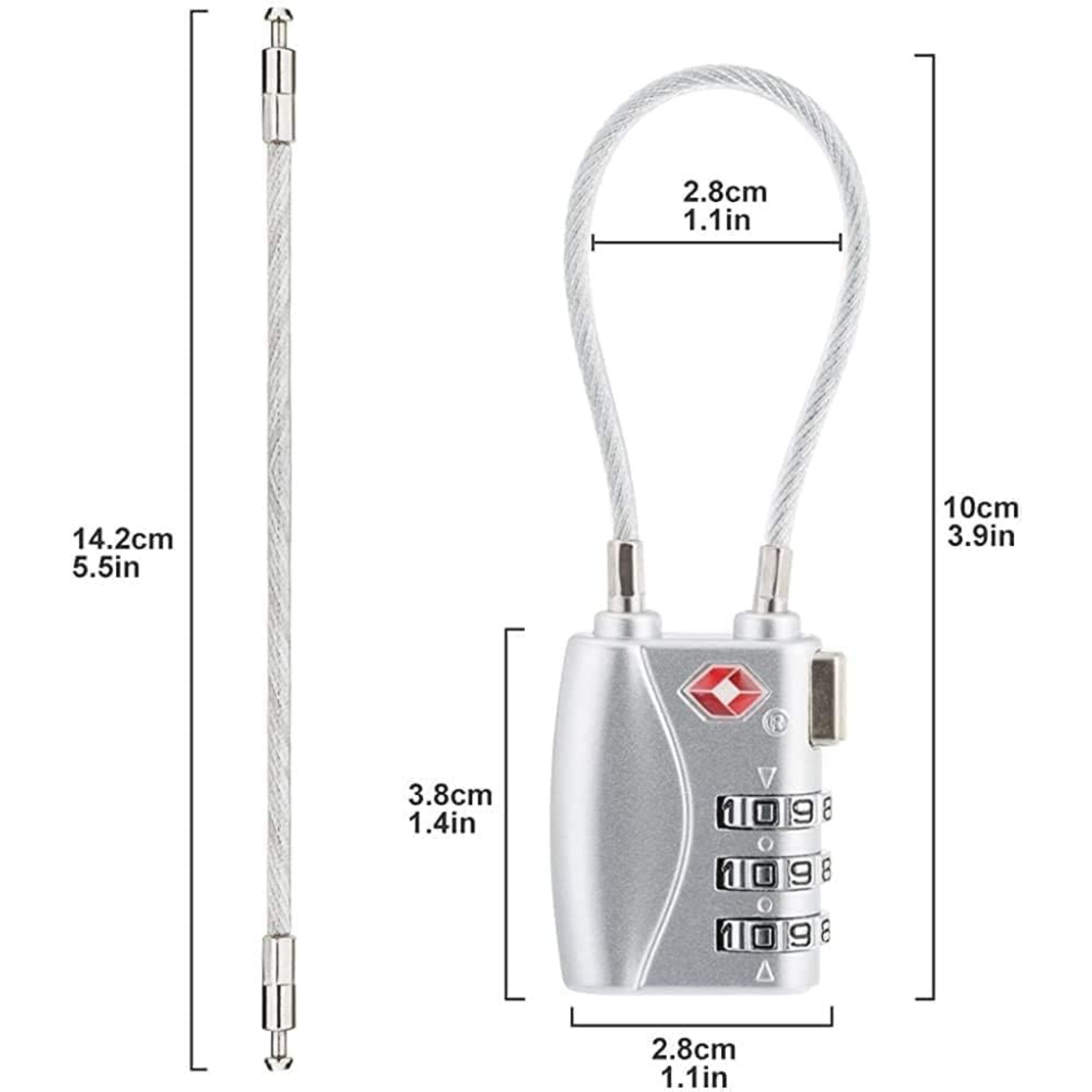 TSA Gepäckschloss für Flugzeuge | Zahlenschloss | Kofferschloss | Idealer Schutz für Ihr Gepäck |