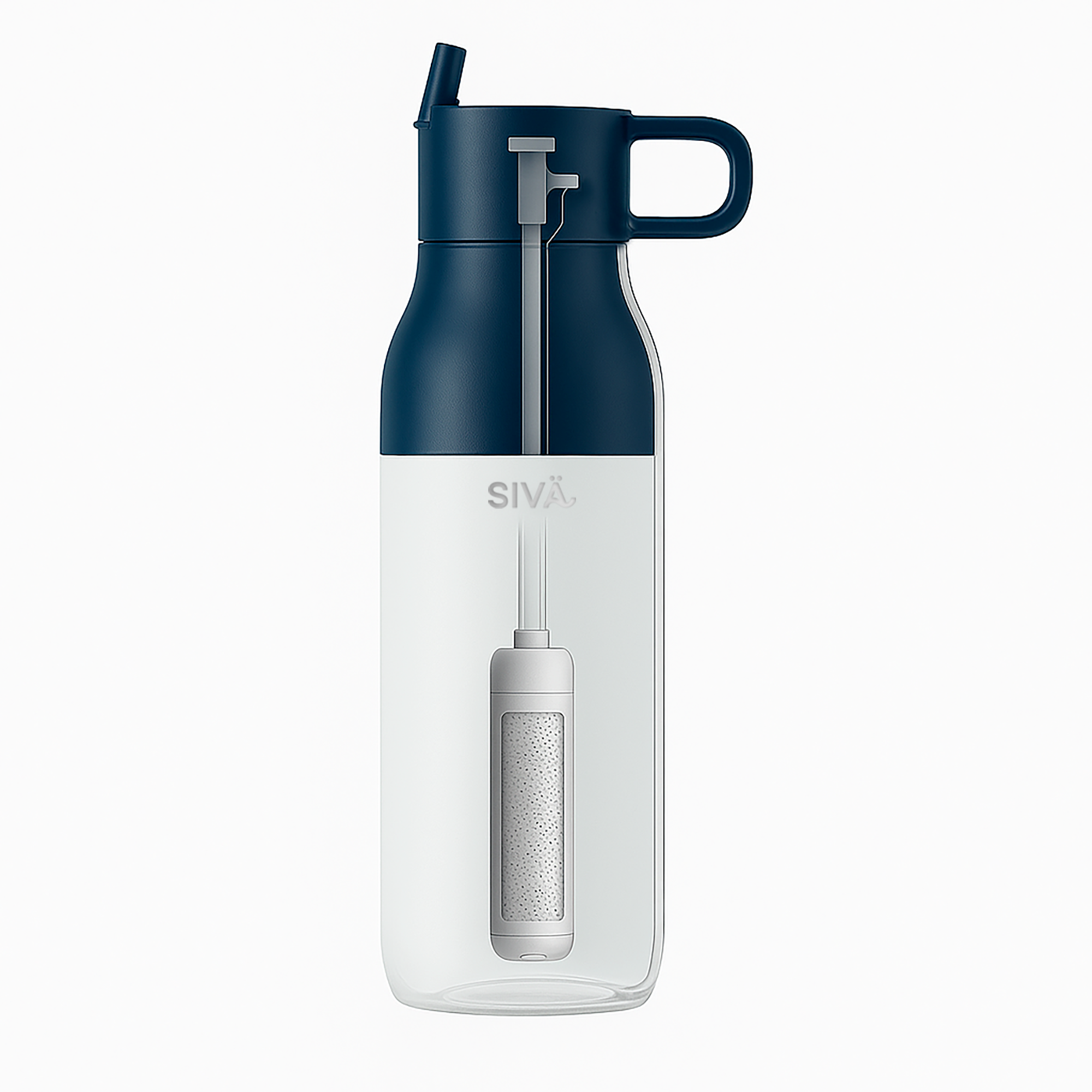 SIVÄ – Gourde Isotherme Inox 740ml | 100% Étanche avec Filtre Charbon Actif | Sans BPA