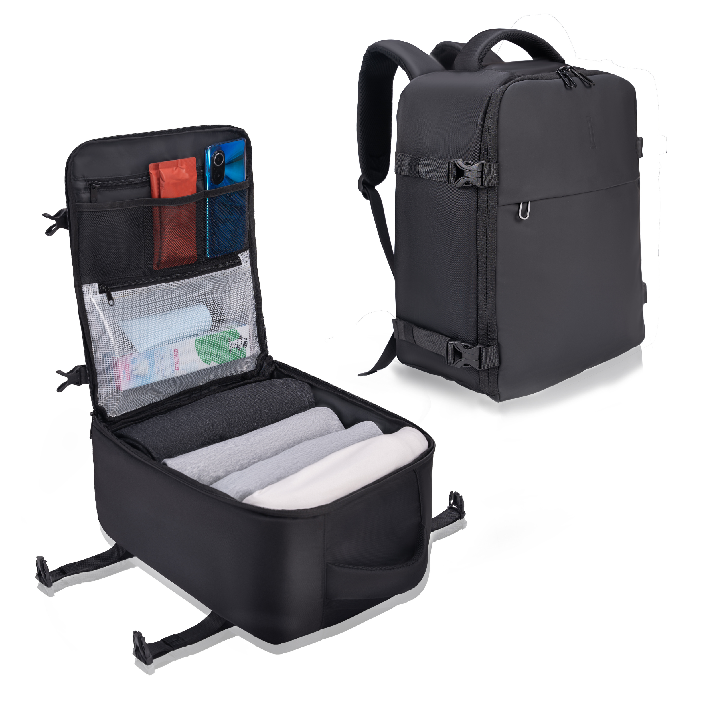 Zaino CELIMS 40x30x20 - Bagaglio a mano - Impermeabile - Rosa