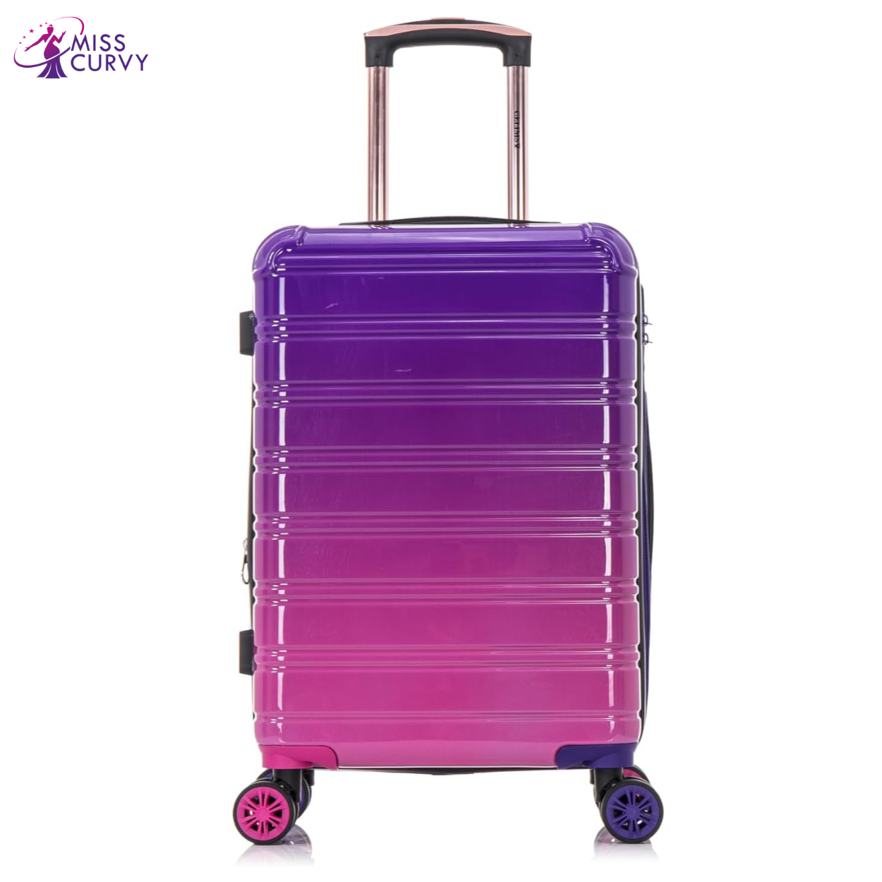 Maleta de cabina | Maleta de policarbonato | 55x35x25 | degradado púrpura