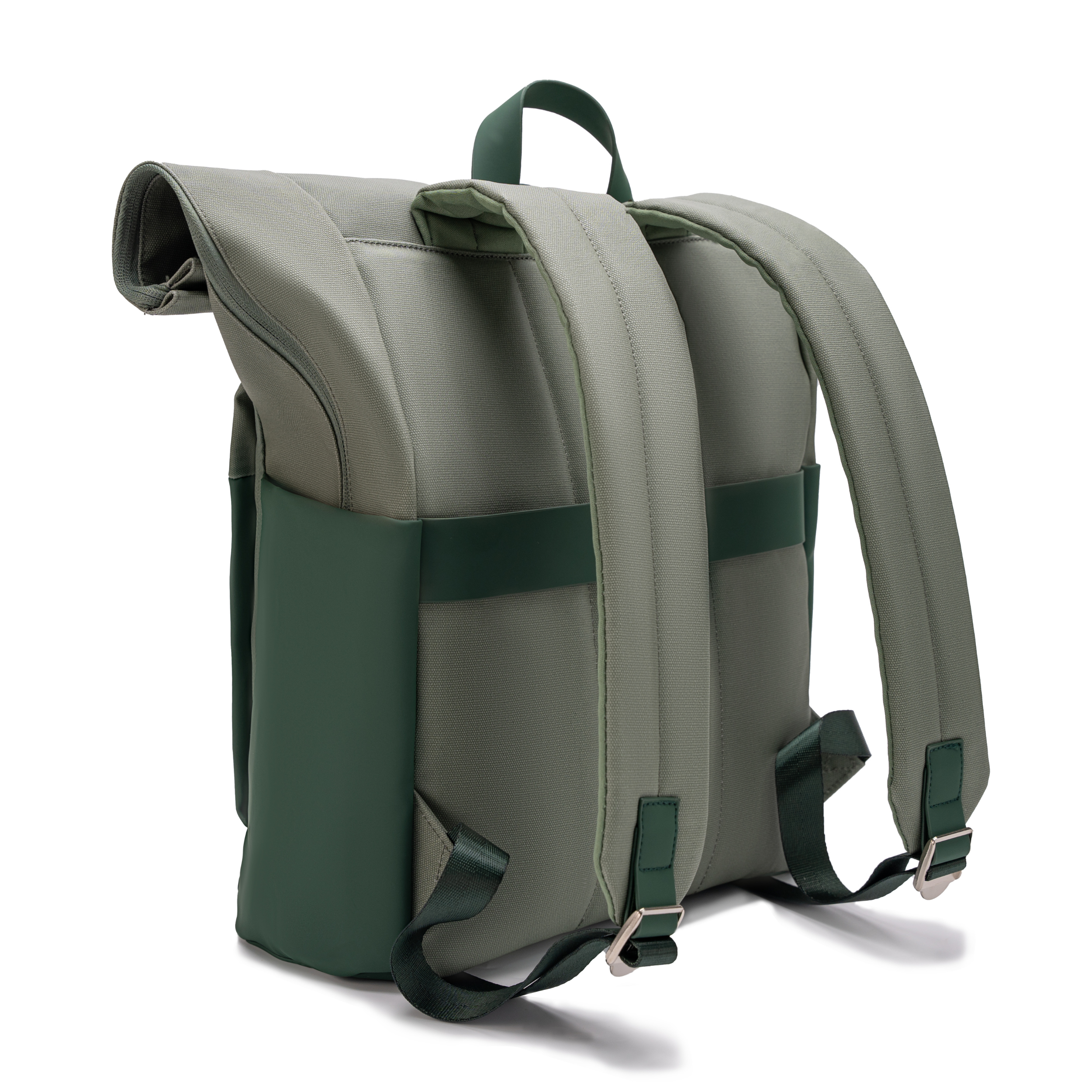 Zaino Roll-Top CELIMS - Bagaglio a mano 40x30x20cm - Impermeabile e ultra resistente - Verde