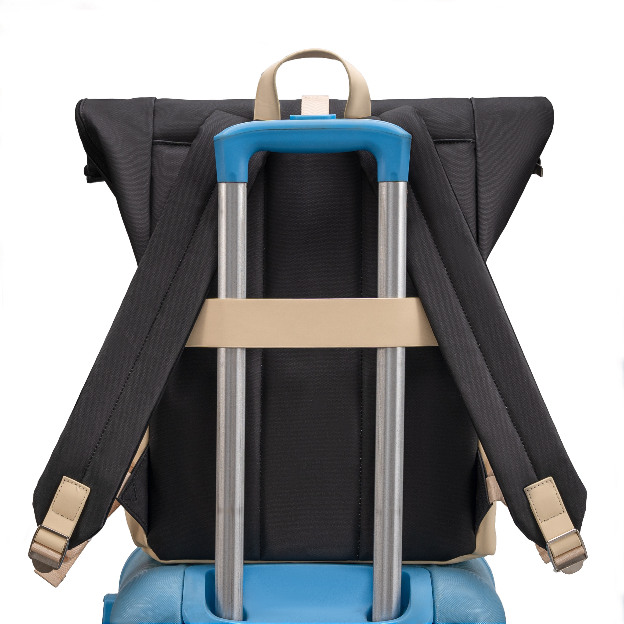 Sac à dos Roll-Top CELIMS - Bagage à Main 40x30x20cm - Imperméable & Ultra-Résitant - Sand