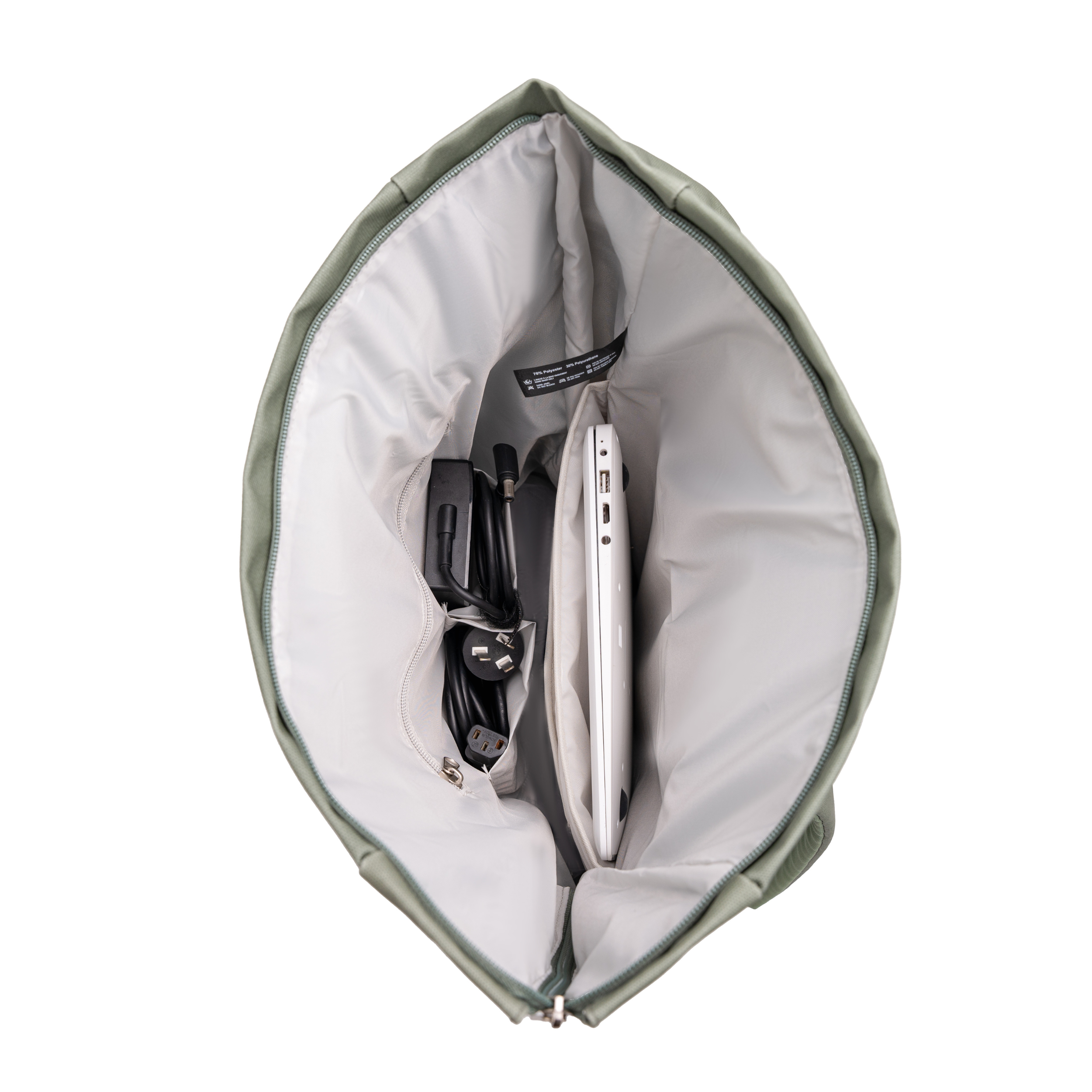 Zaino Roll-Top CELIMS - Bagaglio a mano 40x30x20cm - Impermeabile e ultra resistente - Verde