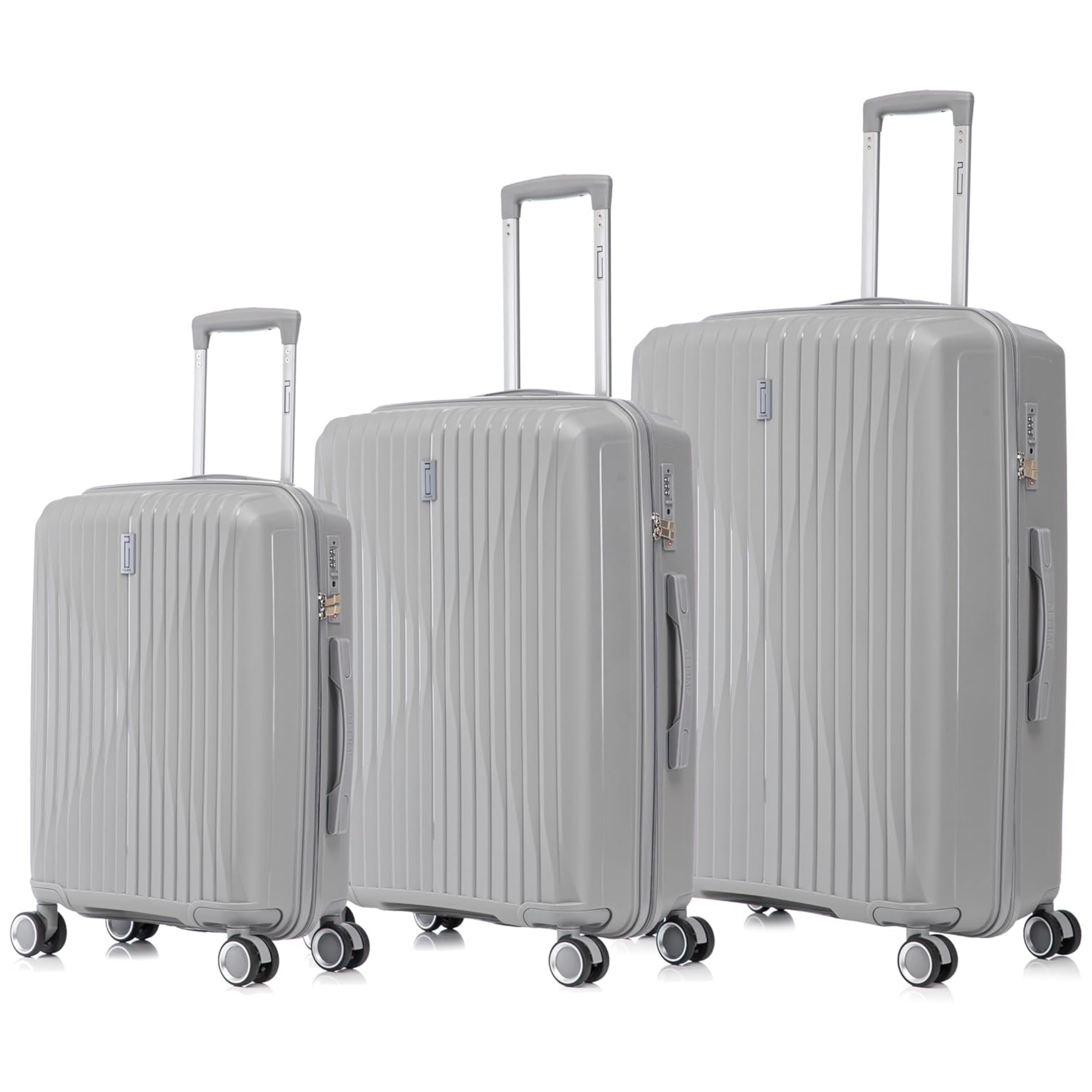 3 Piece Polypropylene Suitcase Set | Cabin Suitcase | Medium Suitcase | Large Suitcase - Blue