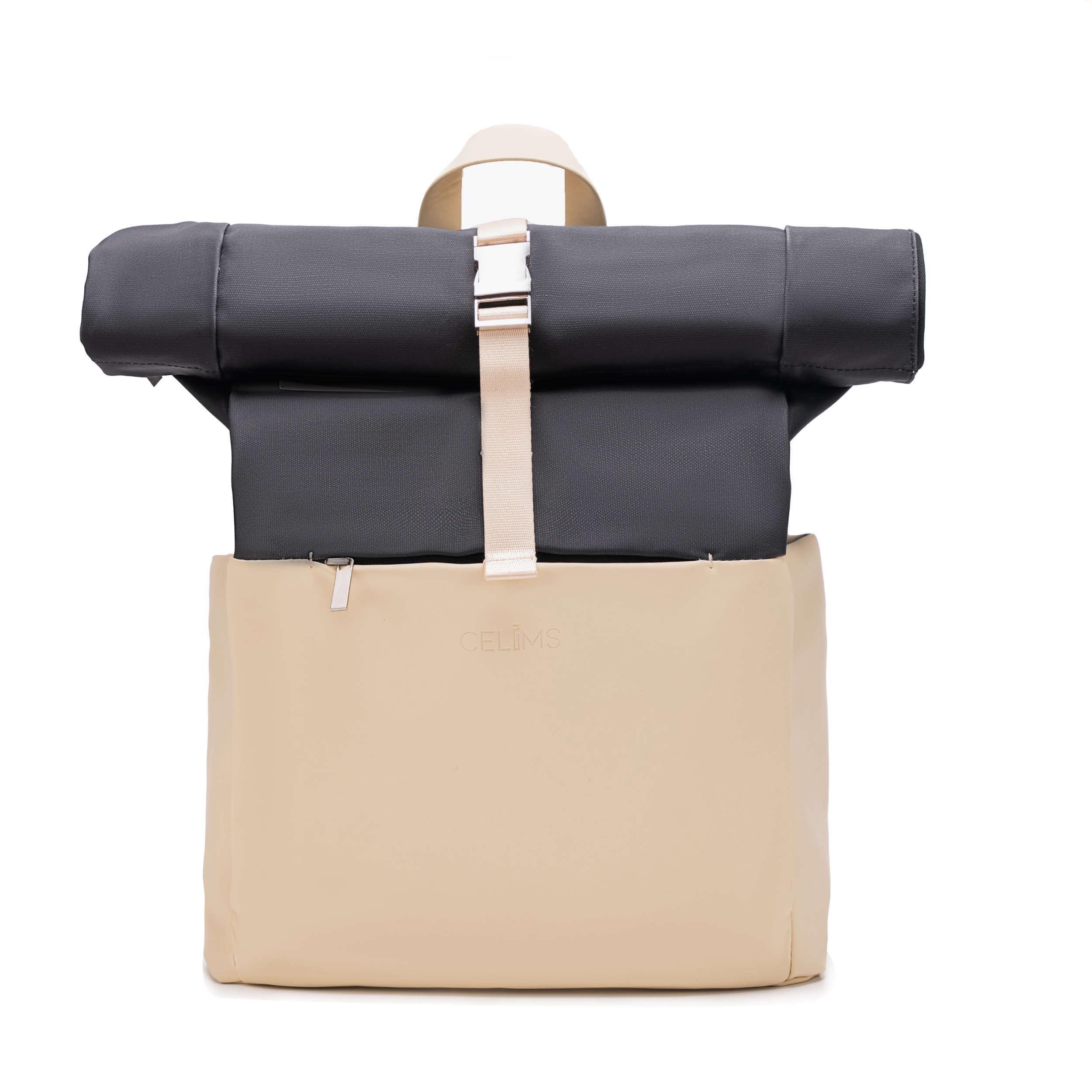 Sac à dos Roll-Top CELIMS - Bagage à Main 40x30x20cm - Imperméable & Ultra-Résitant - Sand
