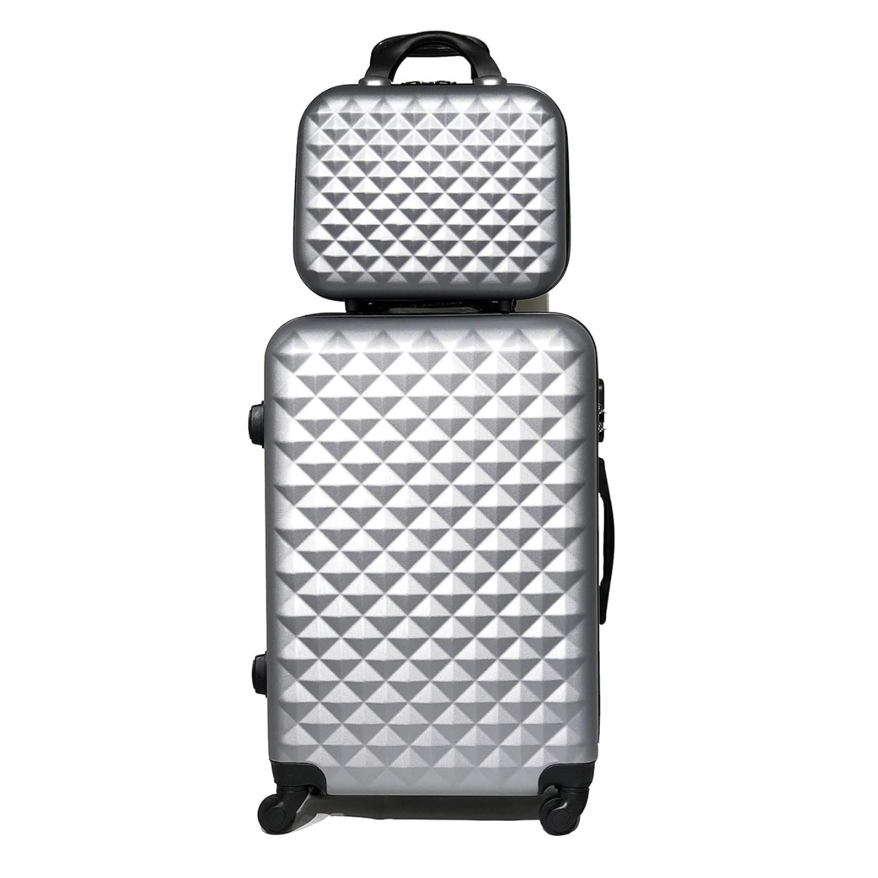 Valise Moyenne avec Vanity Urban | Valise Rigide | 65x40x25 | Argent - Celims France