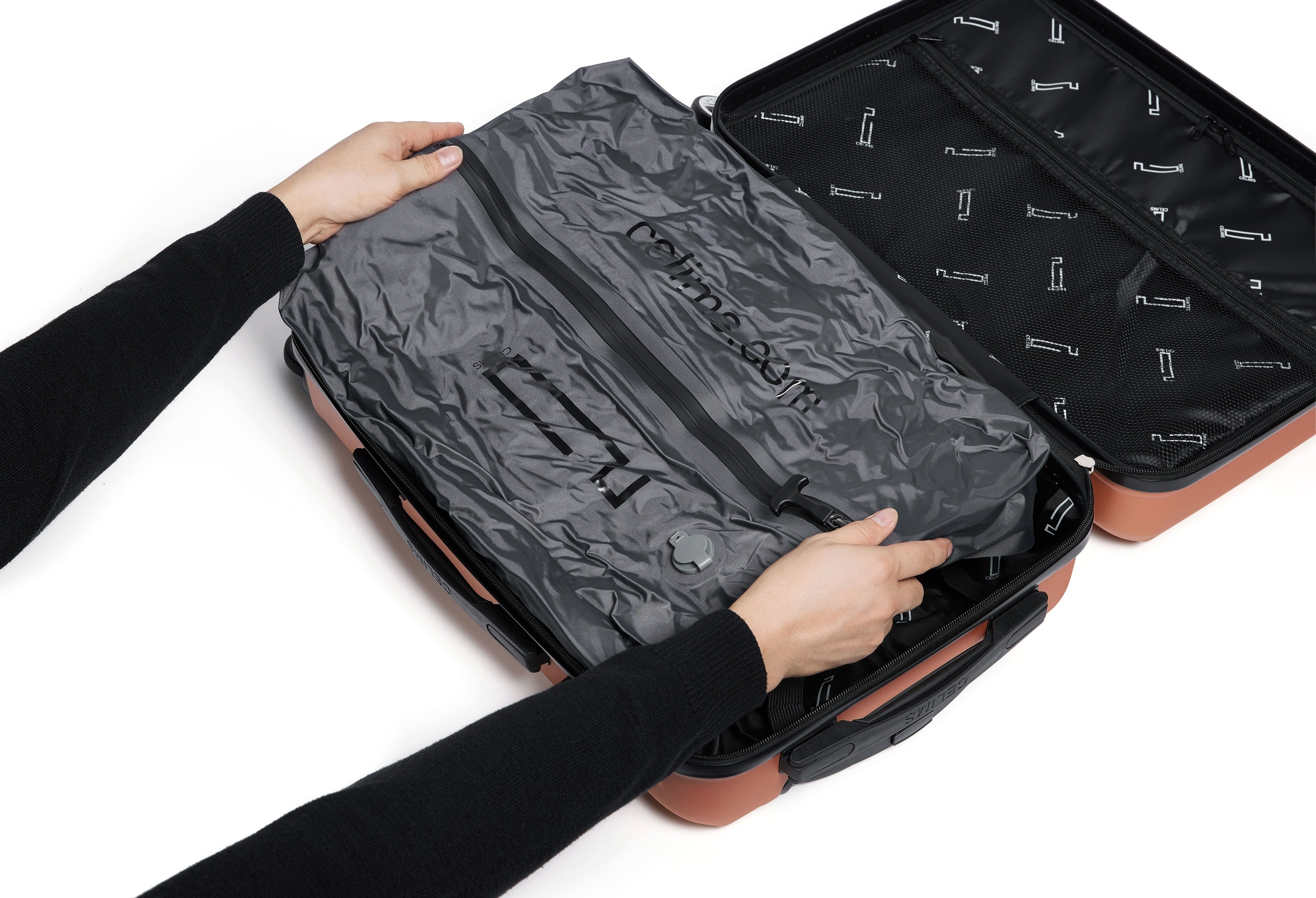 Sacchetto di compressione sottovuoto impermeabile 47×33×15 cm – Risparmia il 70% di spazio