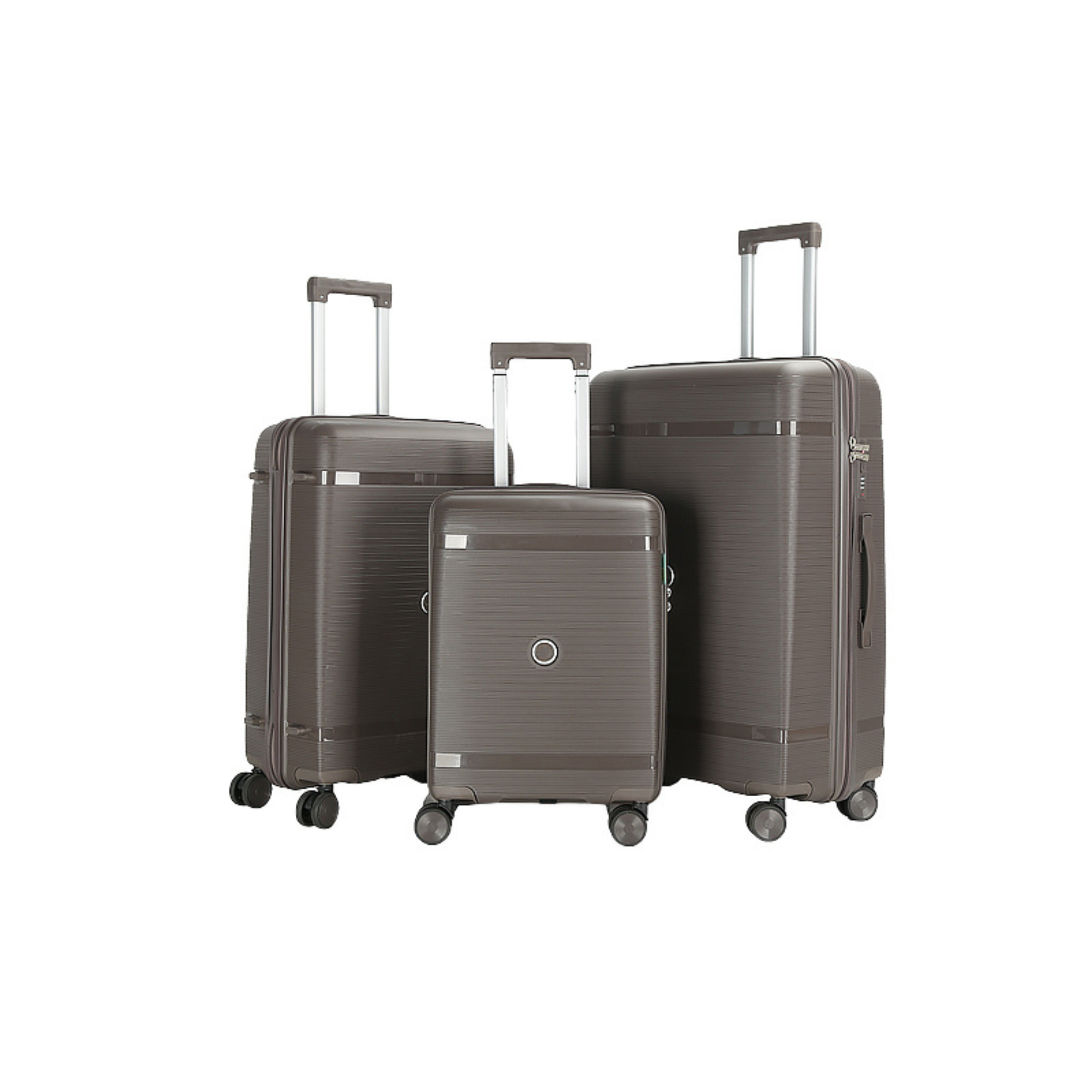 Set 3 Valigie – Polipropilene (XL-75cm) (L-65cm) (S-55cm) – Marrone Tortora