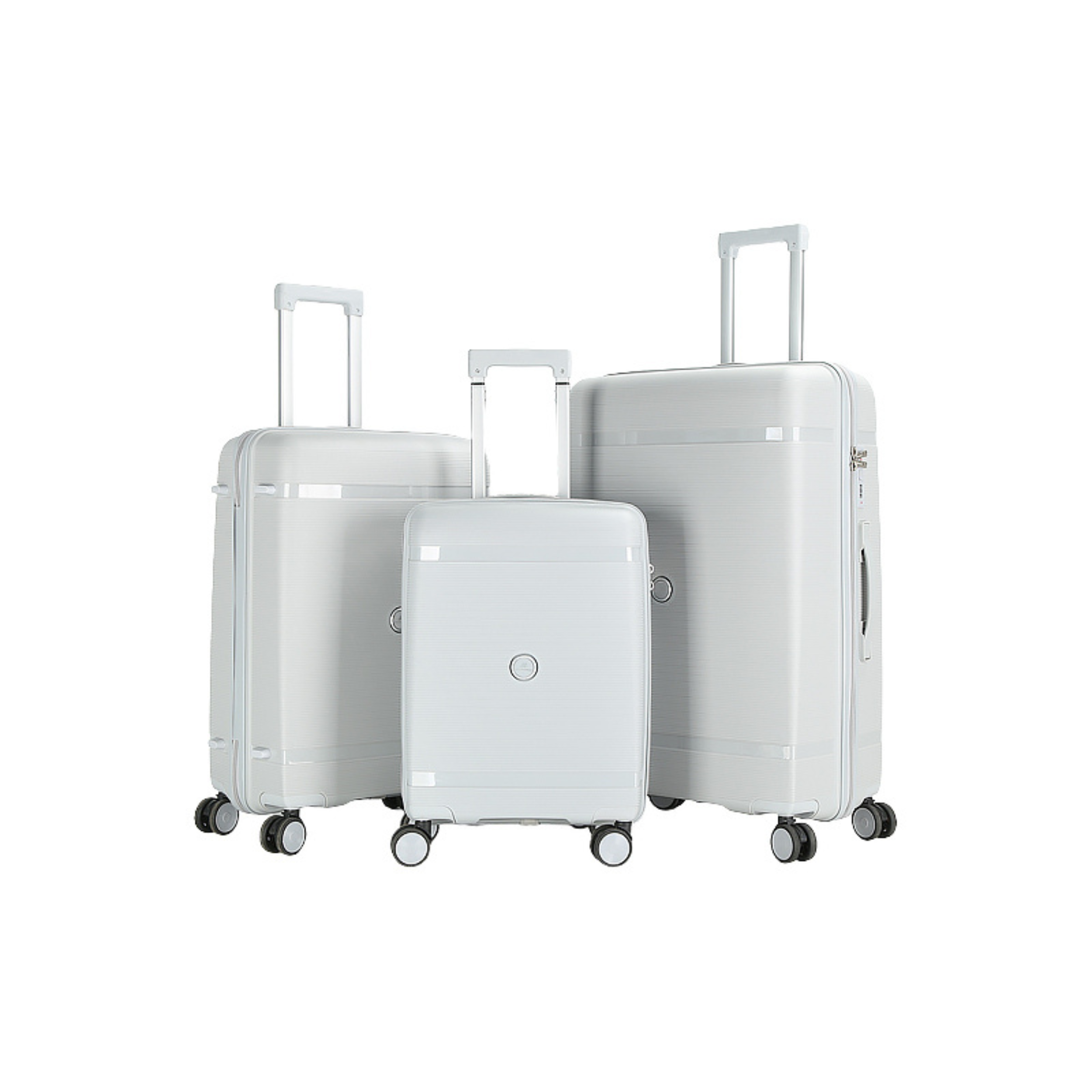 Set 3 Valigie – Polipropilene (XL-75cm) (L-65cm) (S-55cm) – Grigio