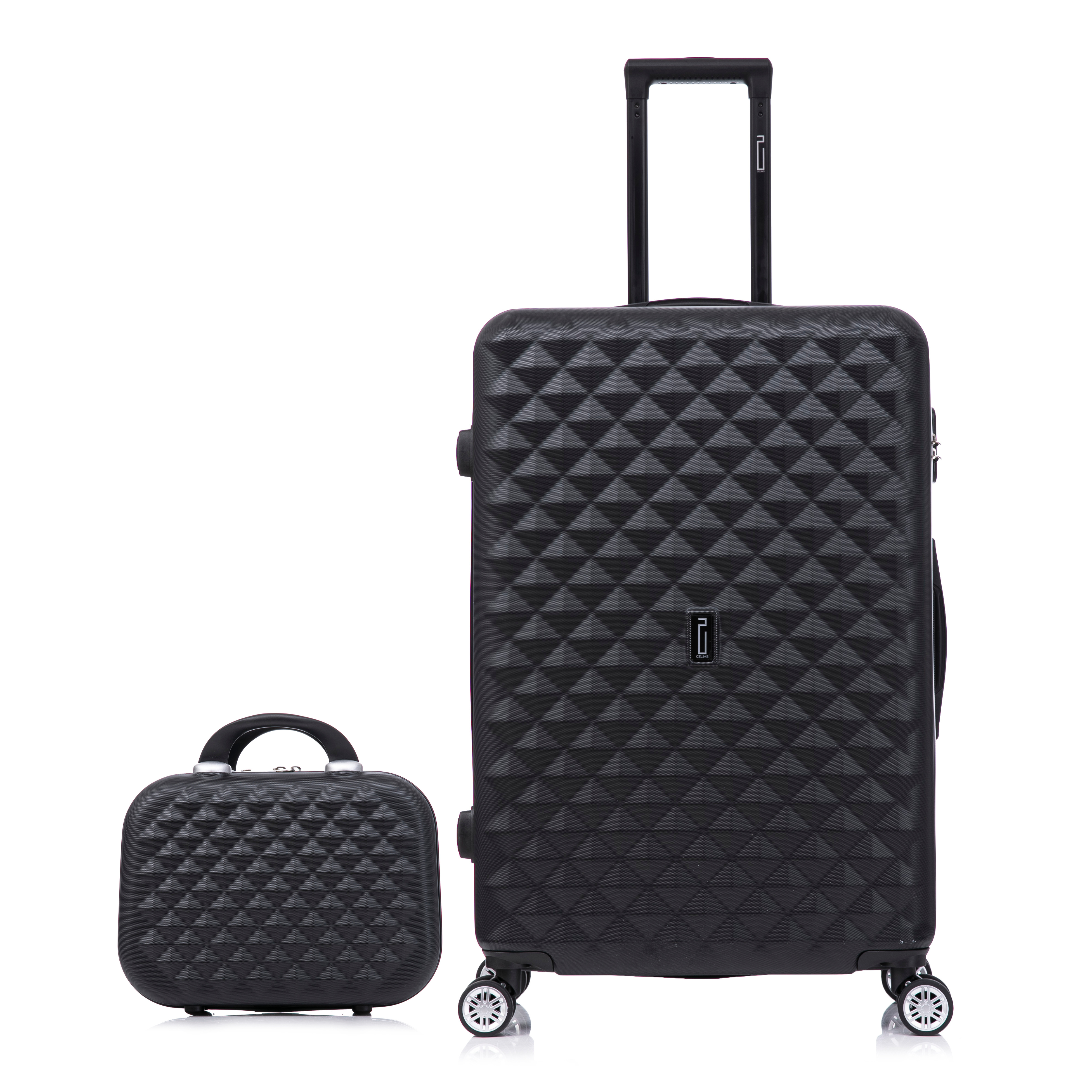 Maleta grande con neceser urbano | Estuche rígido grande | 75x45x28 | Negro