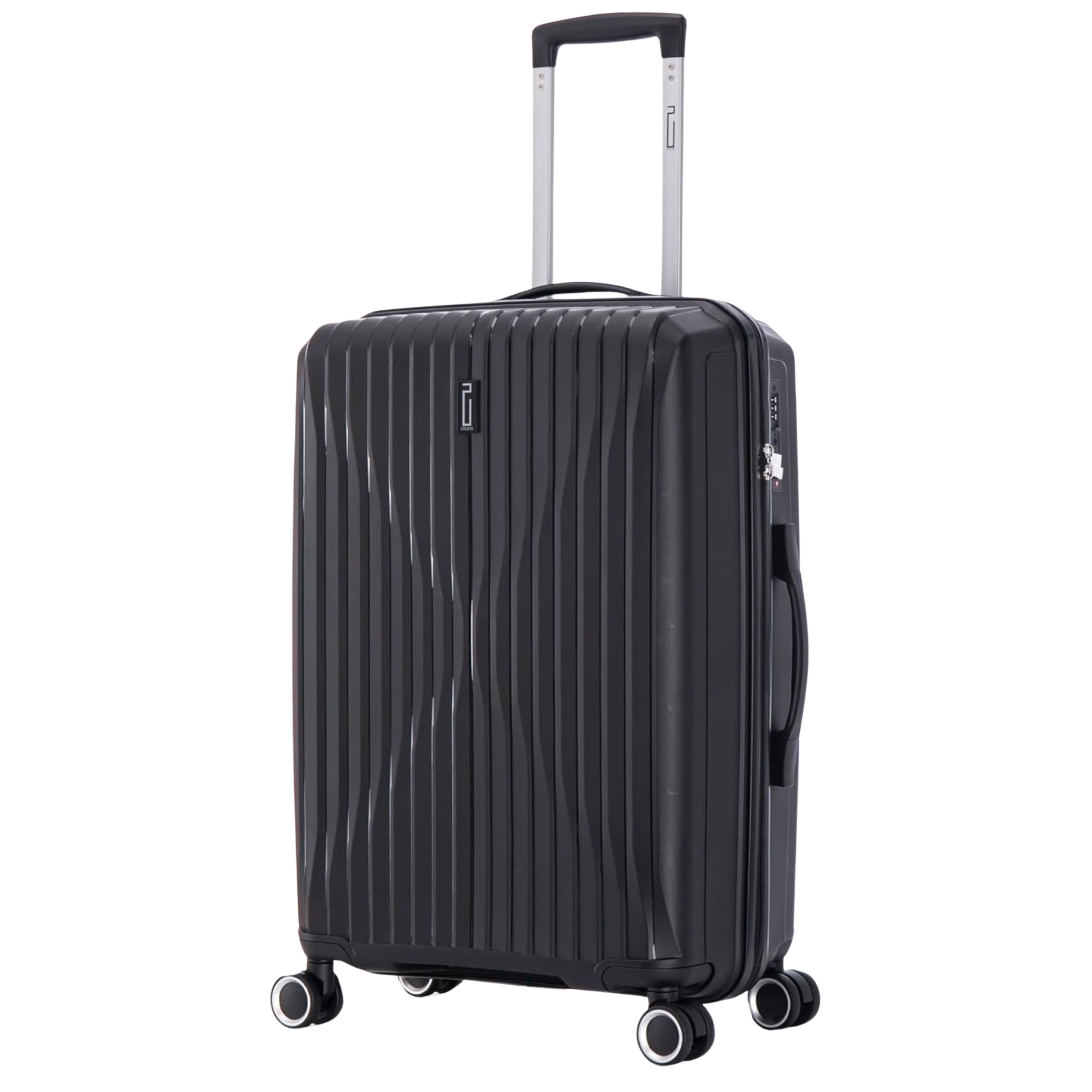 Mittlerer Koffer aus Polypropylen | 20 kg Koffer | 65x40x25 | Schwarz