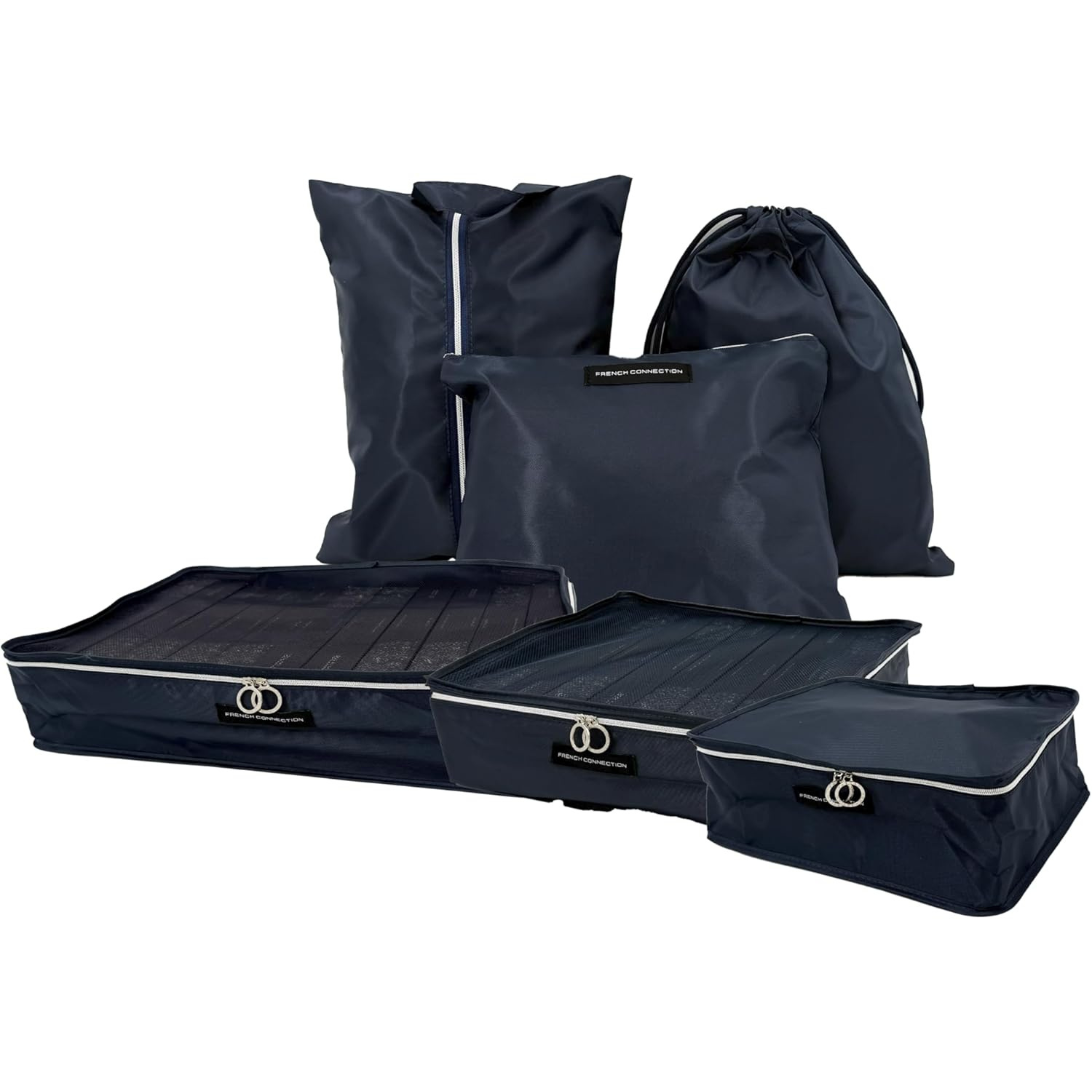 Organisateurs de Voyage | Lot de 6 pièces | Organiseurs de Bagage | Cubes de Rangement Valise Légers et Résistants Bleu