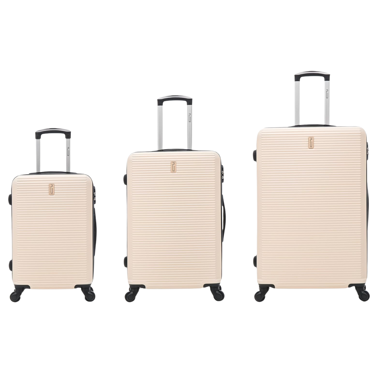 Juego de maletas WEEK-END de 3 piezas – Maleta de cabina | Maleta Mediana | Maleta grande beige