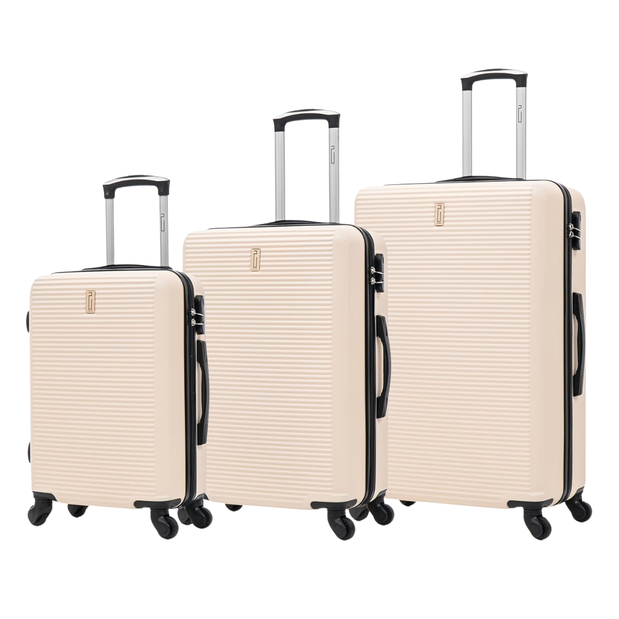 Juego de maletas WEEK-END de 3 piezas – Maleta de cabina | Maleta Mediana | Maleta grande beige