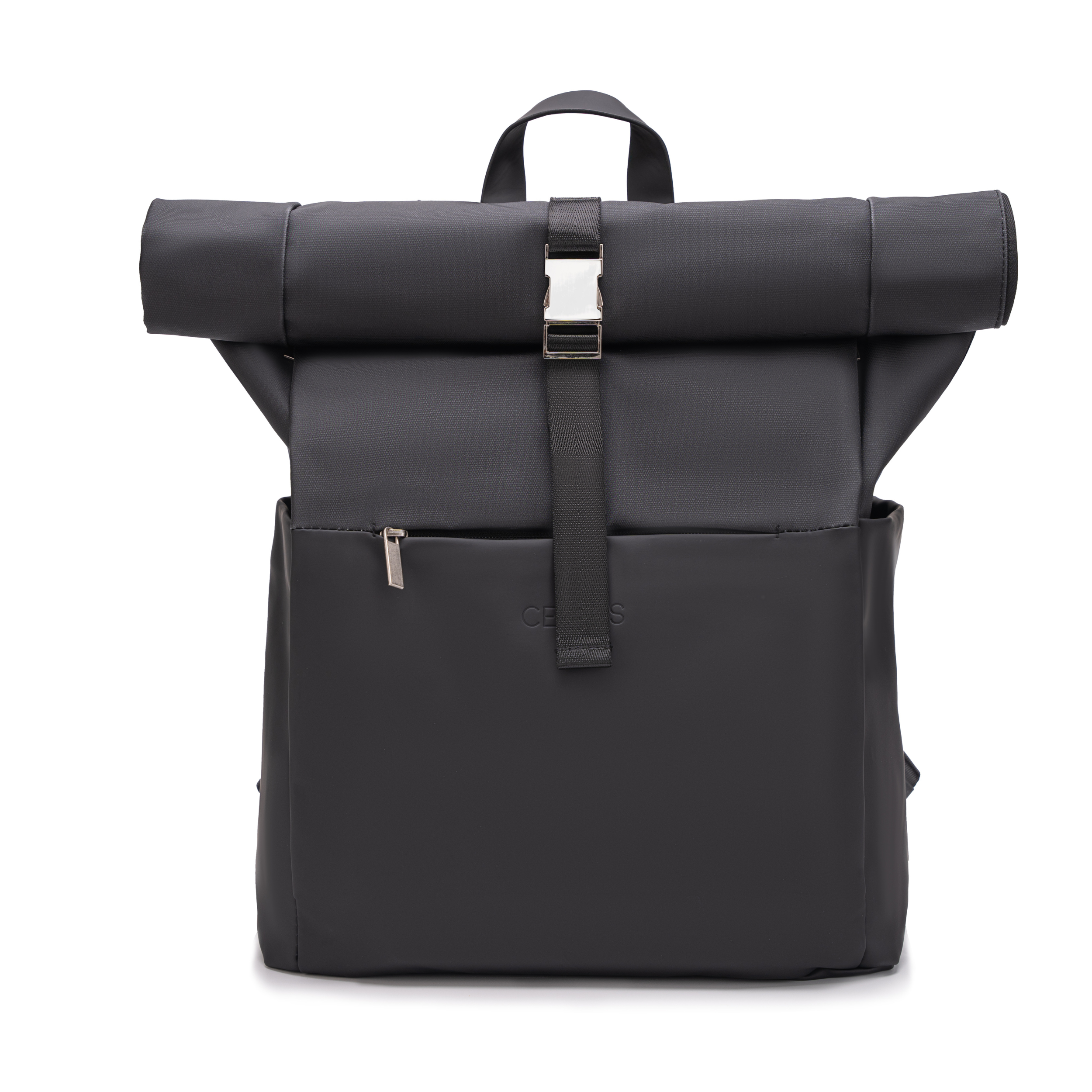 Sac à dos Roll-Top CELIMS - Bagage à Main 40x30x20cm - Imperméable & Ultra-Résitant - Noir
