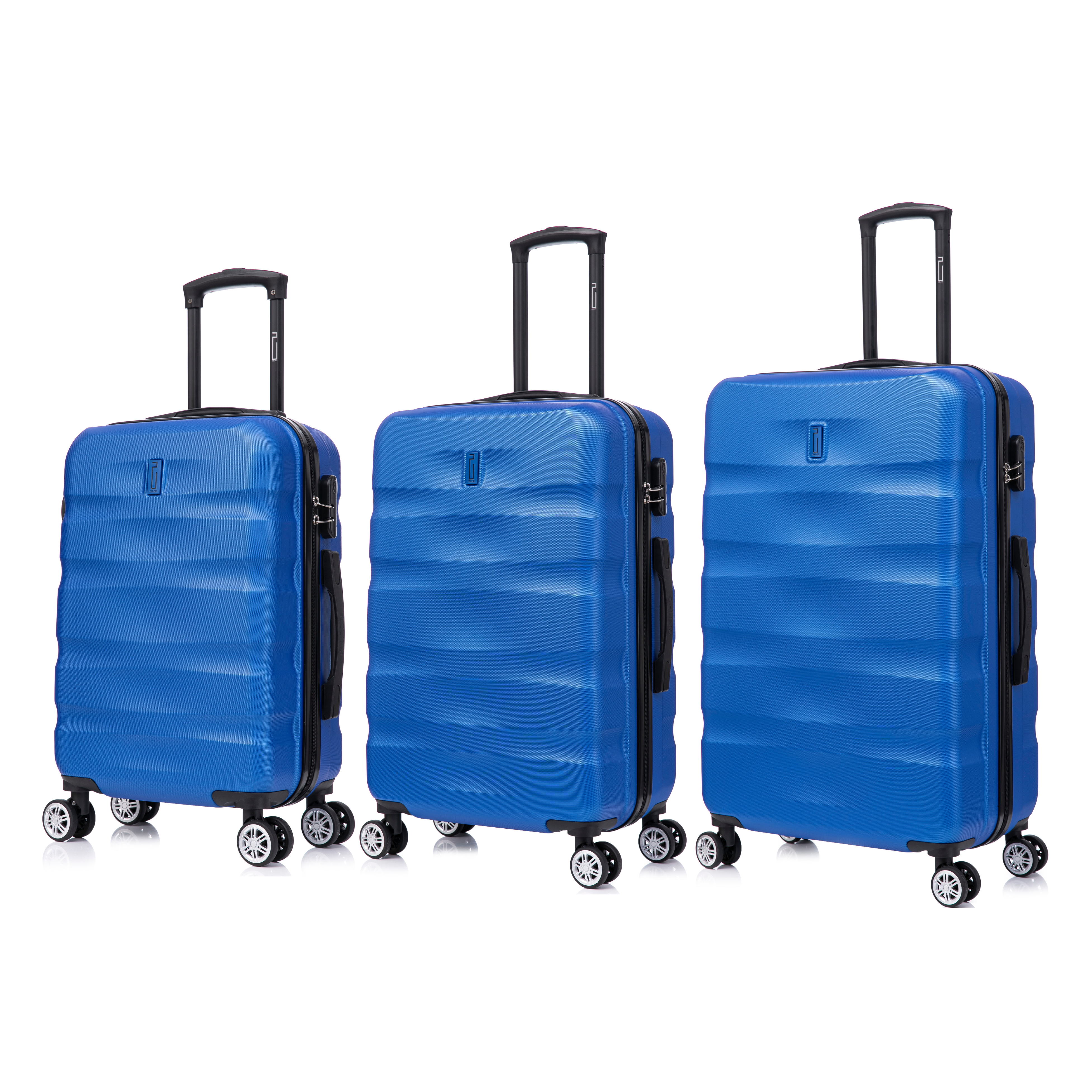 Set valises 3 pièces AeroWave – cabine, moyenne, grande - Vert