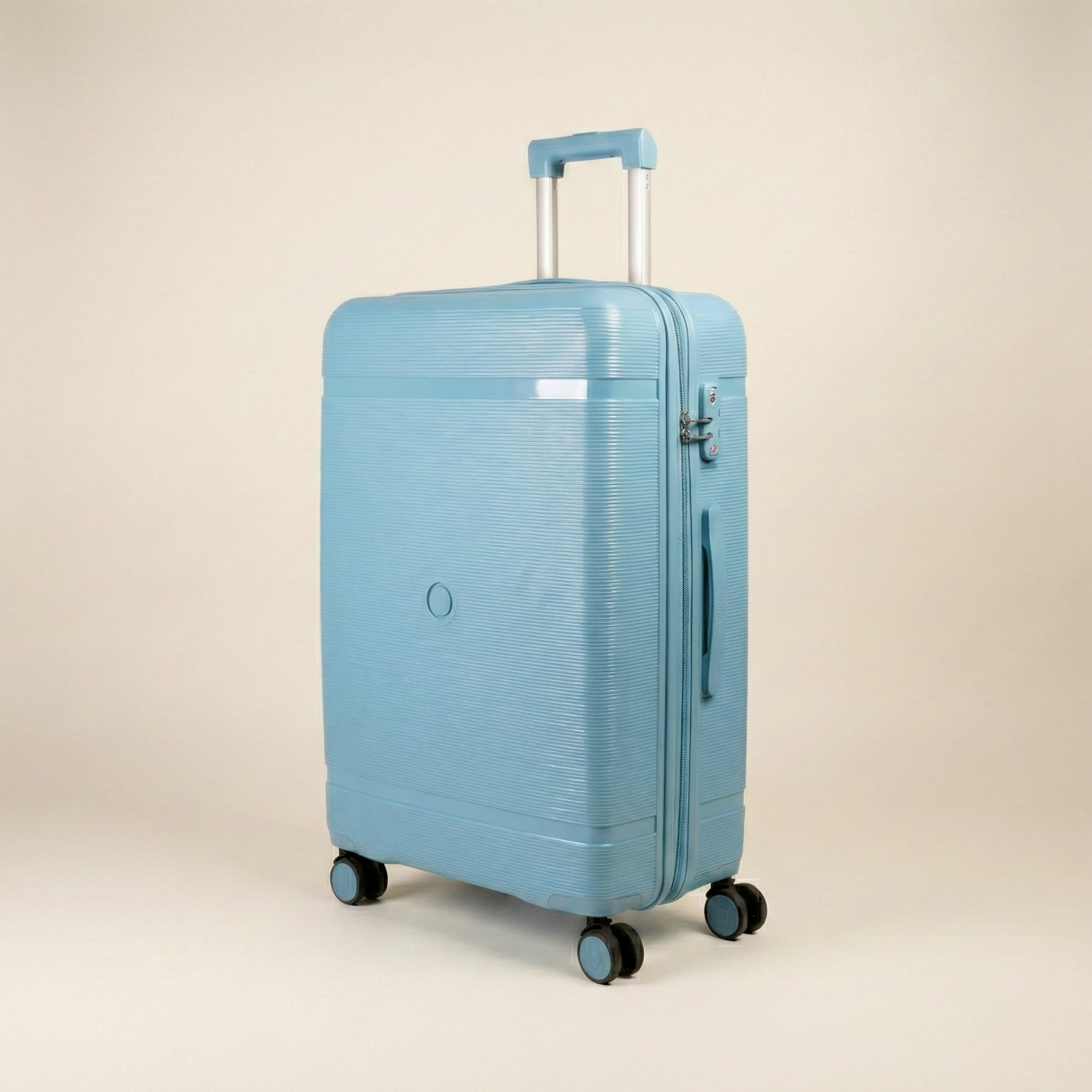 Set 3 Valigie – Polipropilene (XL-75cm) (L-65cm) (S-55cm) – Blu Pastello