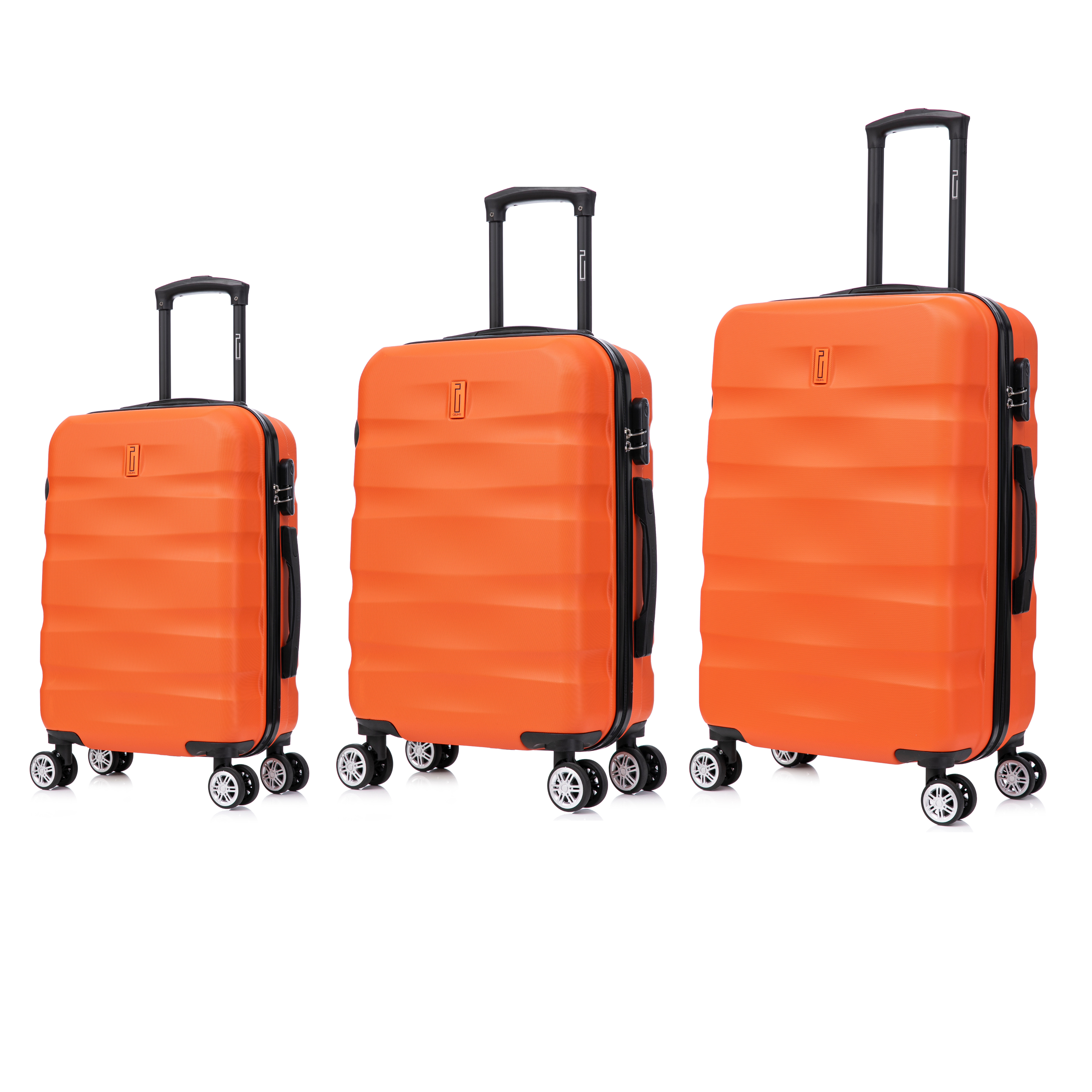 Set valises 3 pièces AeroWave – cabine, moyenne, grande - Vert