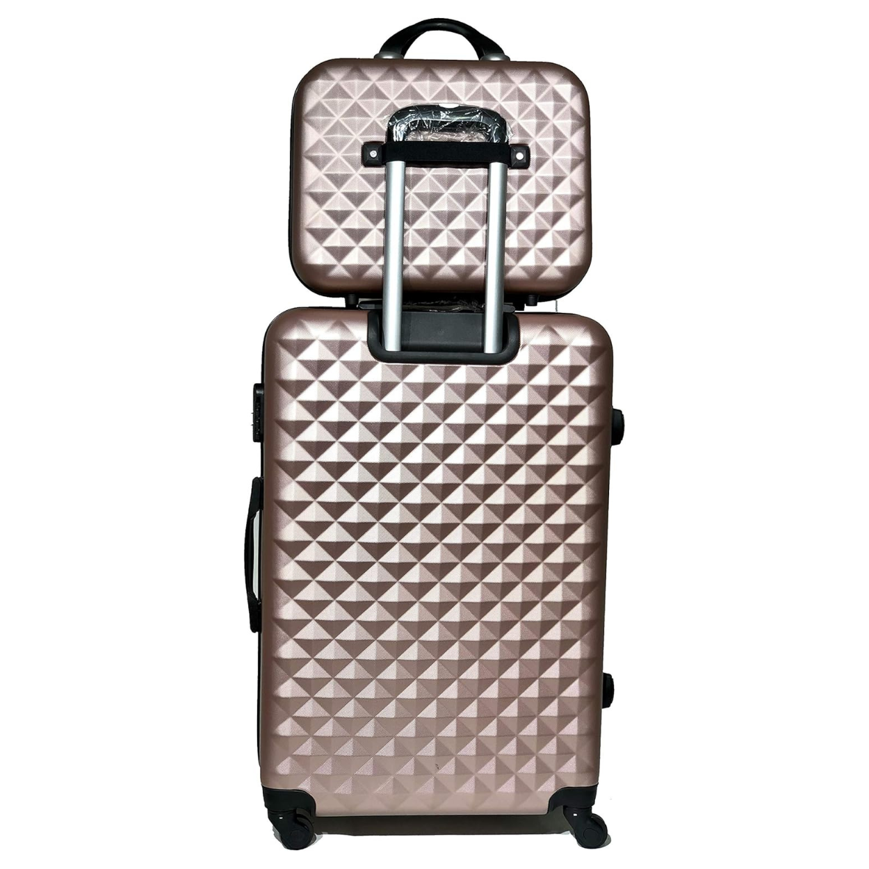 Valise Grande avec Vanity Urban | Grande Valise Rigide | 75x45x28 | Rose Gold - Celims France