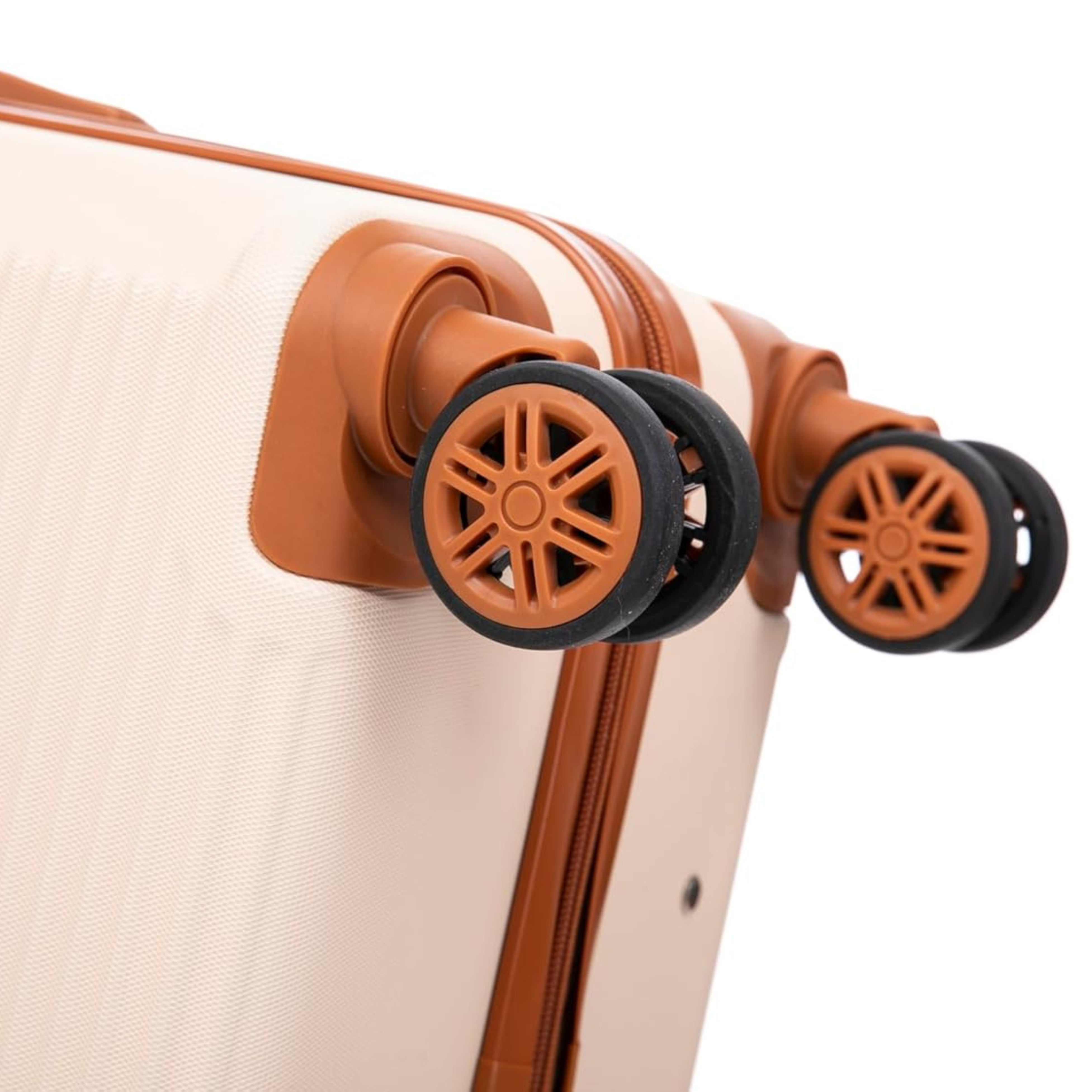Set De Valise 5 pièces Week-end | Valise Cabine | Valise Moyenne | Valise Grande | 2x Vanity – Crème