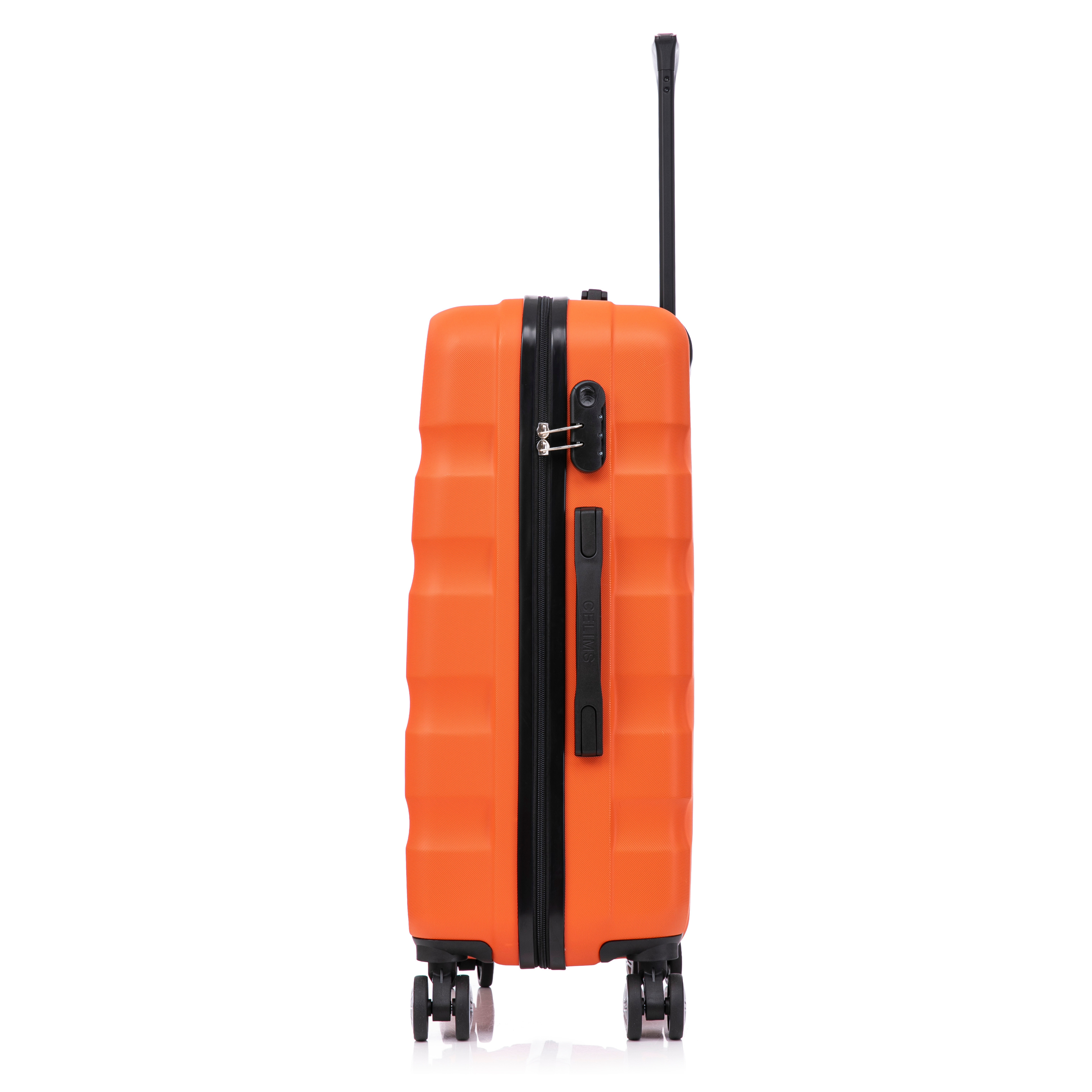 Valise rigide orange 75 × 45 × 28 cm – ABS léger & serrure TSA