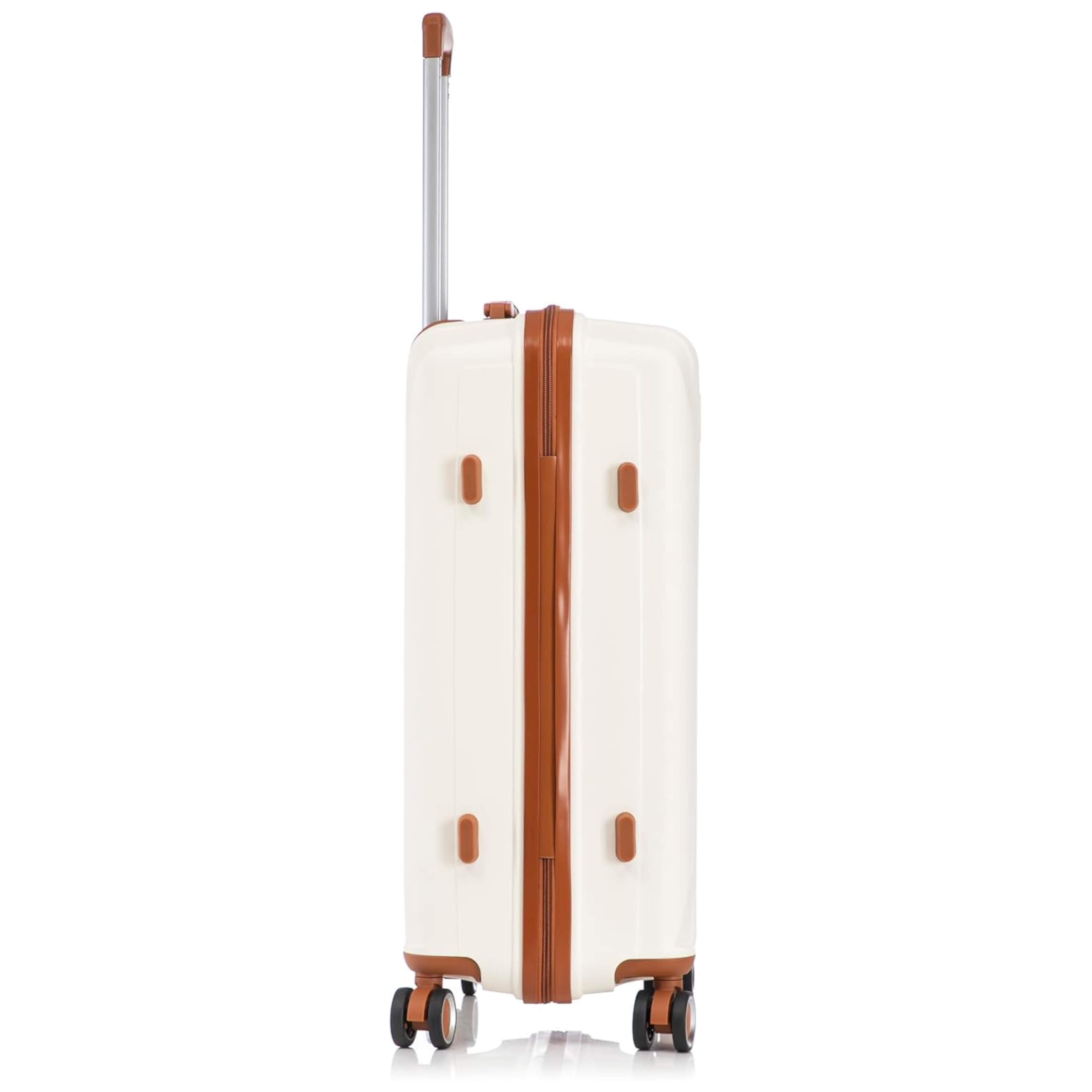 Set Valise 3 pièces En Polypropylène | Valise Cabine | Valise Moyenne | Valise Grande – Beige