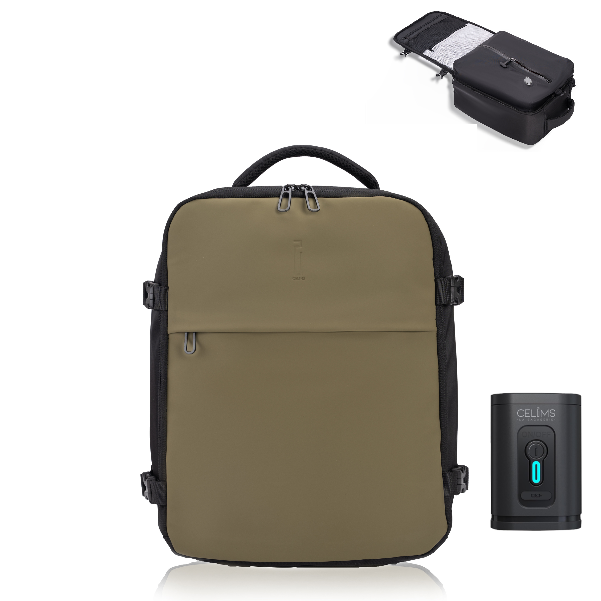 Zaino sottovuoto CELIMS 40x30x20 - Bagaglio a mano - Impermeabile - Nero