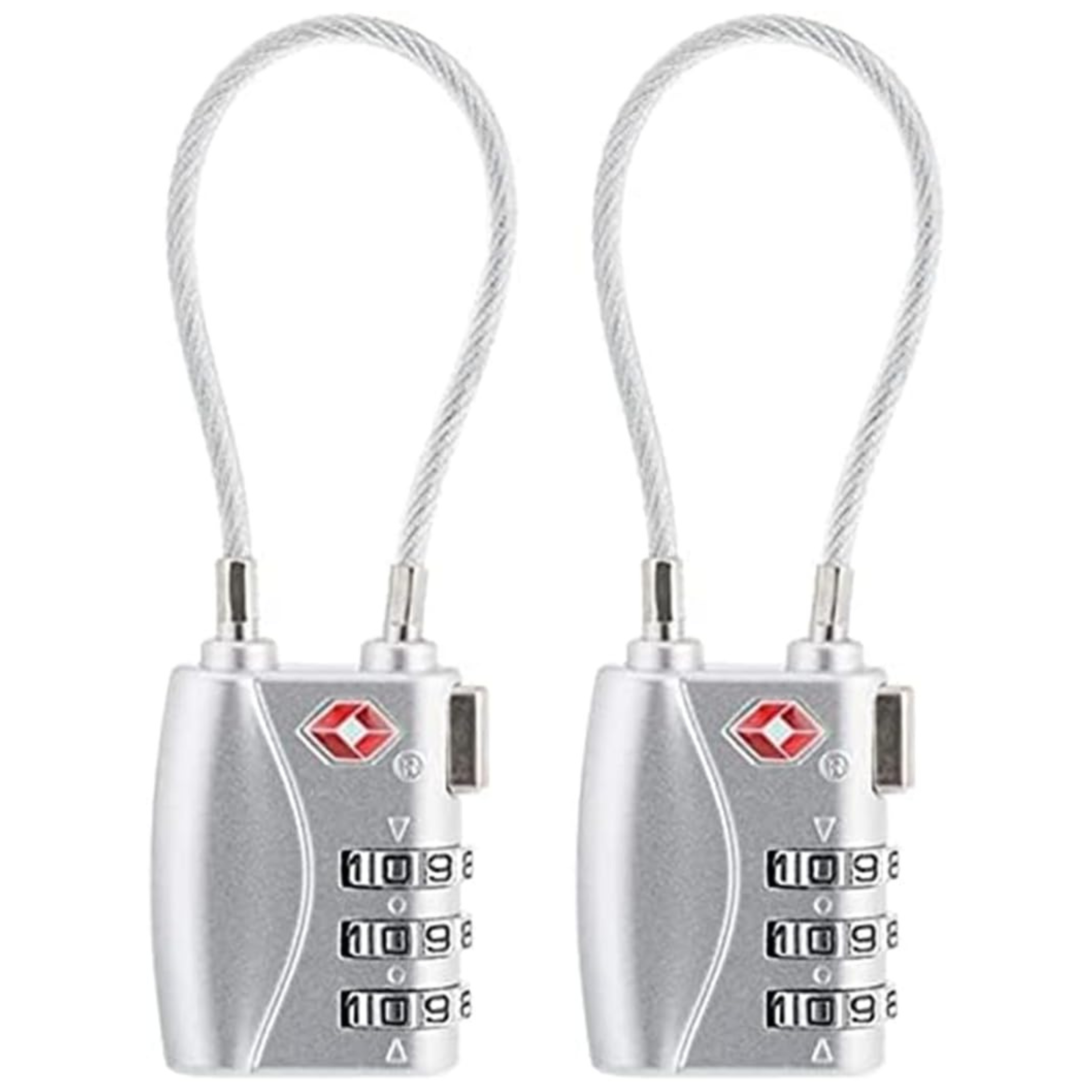 Cadenas TSA Valise Avion | Cadenas Code | Cadenas Valise | Protection Idéale pour Vos Bagages | Gris