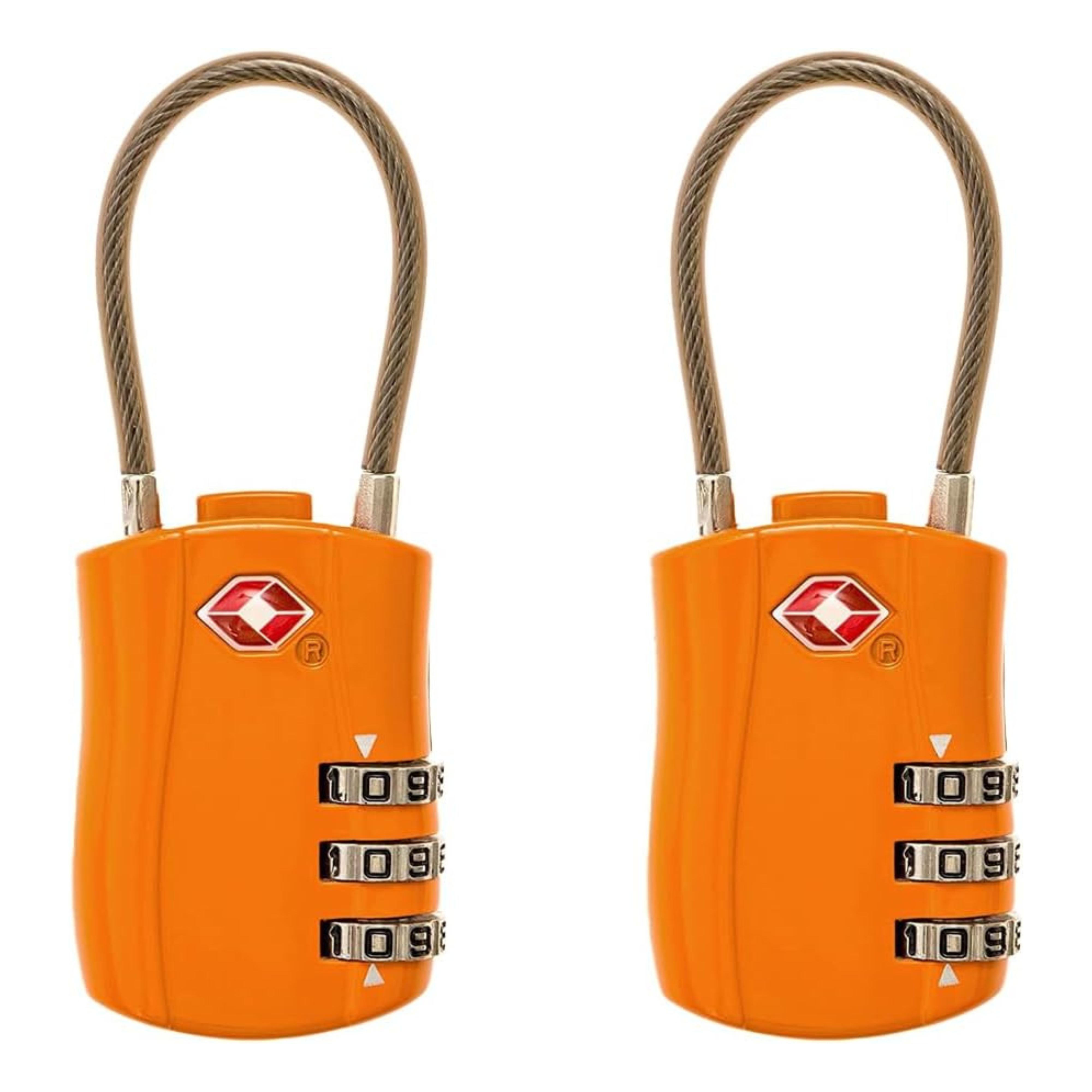 Cadenas TSA Valise Avion | Cadenas Code | Cadenas Valise | Protection Idéale pour Vos Bagages | Orange