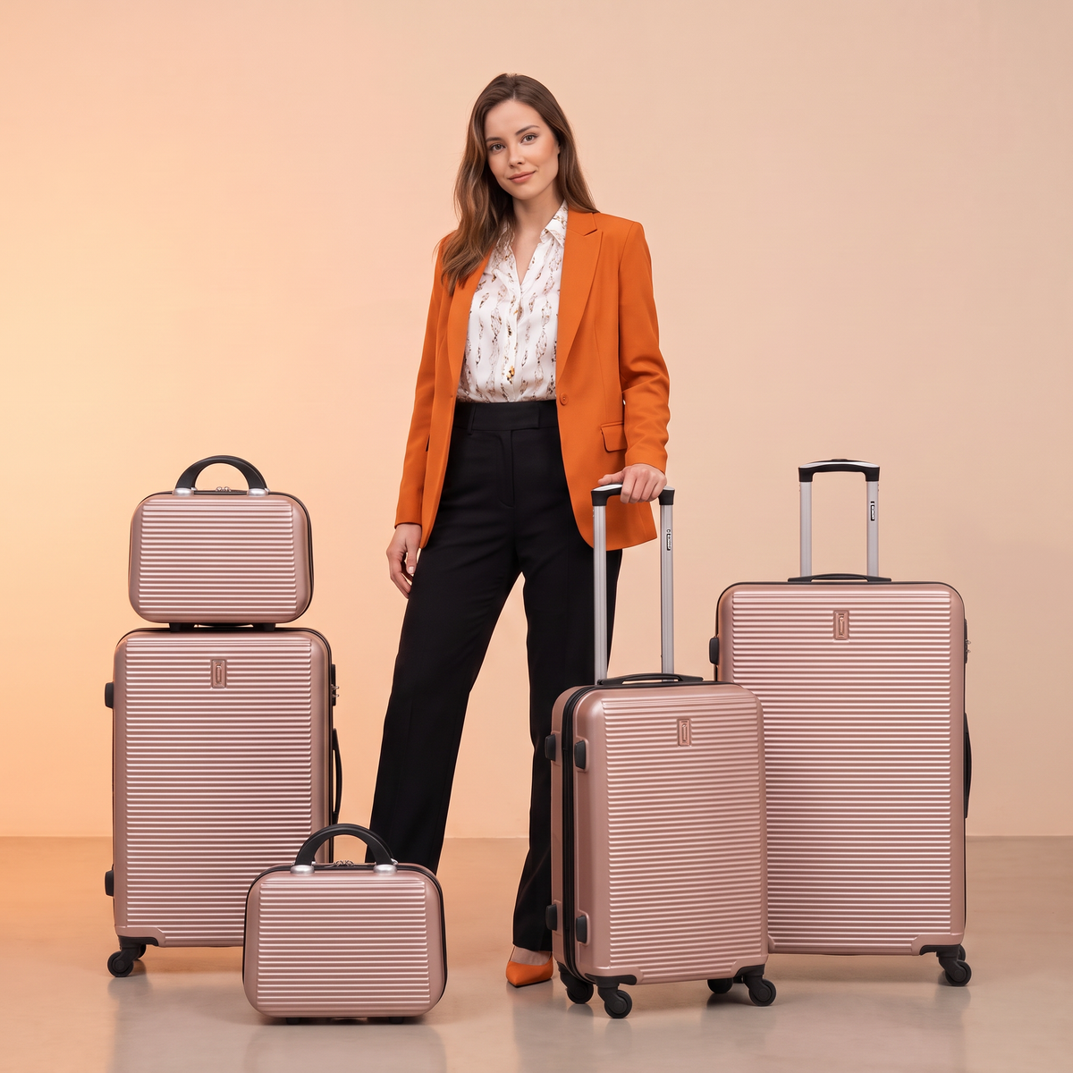 SET - Set da 5 pezzi - ABS (XL-75 cm) (L-65 cm) (S-55 cm) (Mobiletto 30 e 35 cm) 