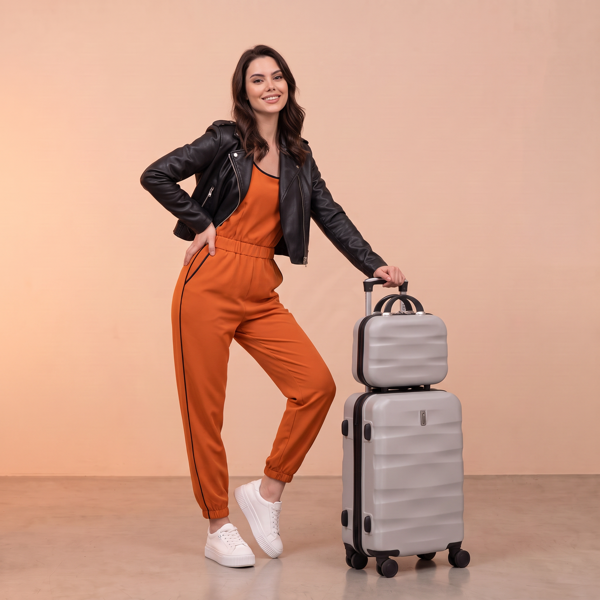 Valigia da cabina in ABS con beauty case - S (55 cm) 