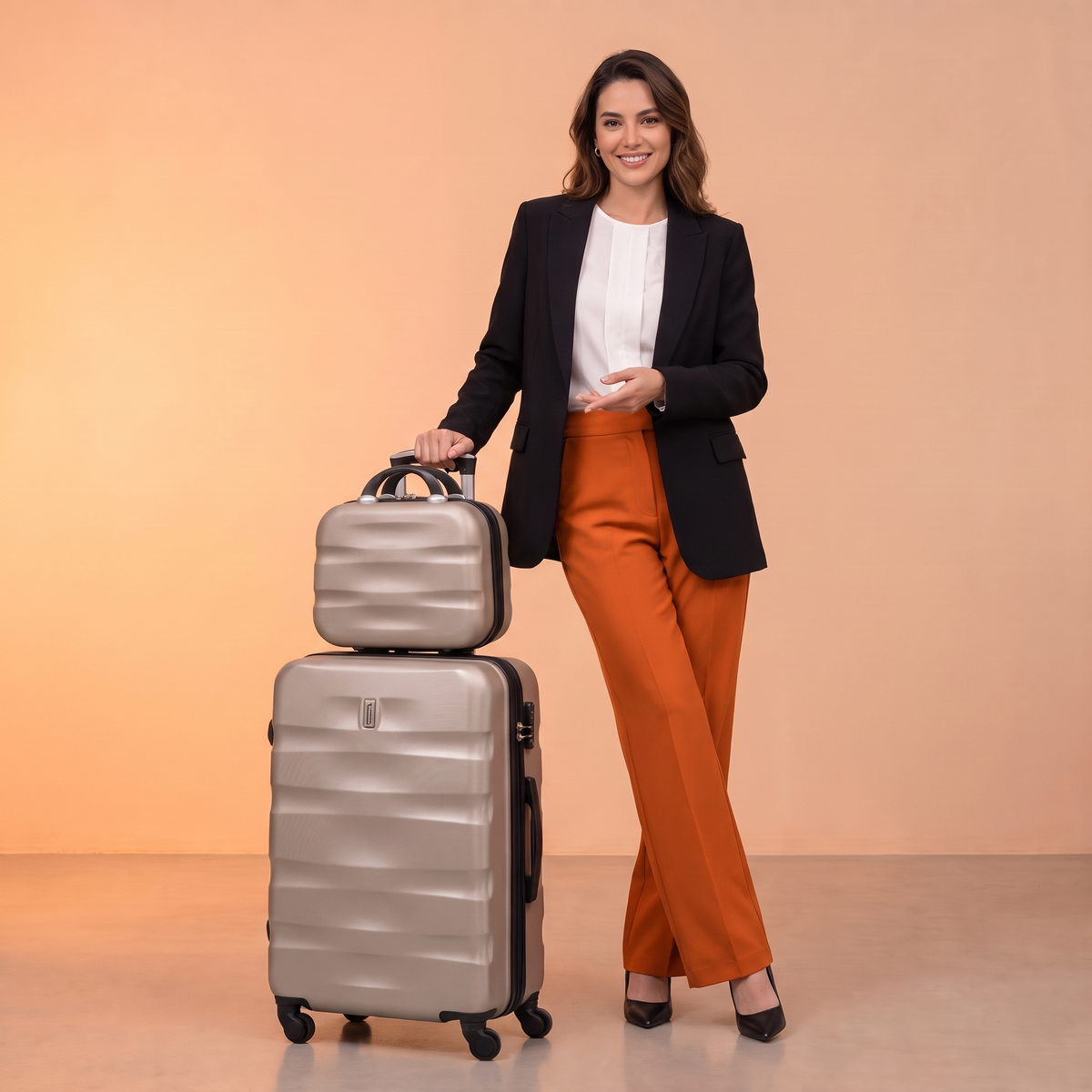 Valigia da stiva in ABS con beauty case - L (65 cm) 