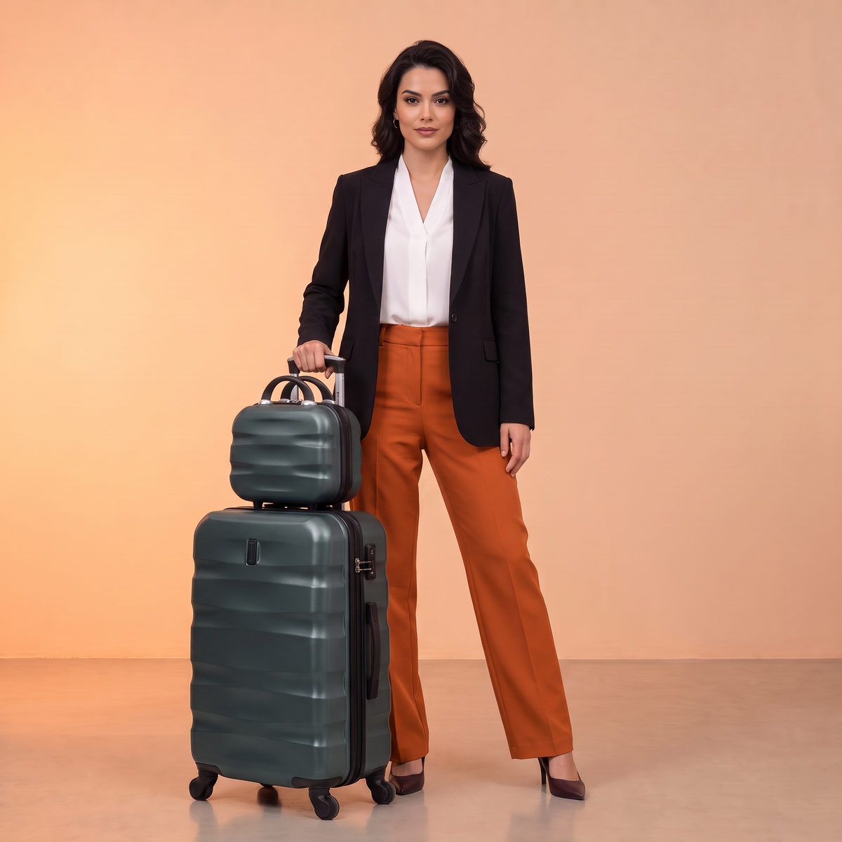 Valigia da cabina in ABS con beauty case - S (55 cm) 
