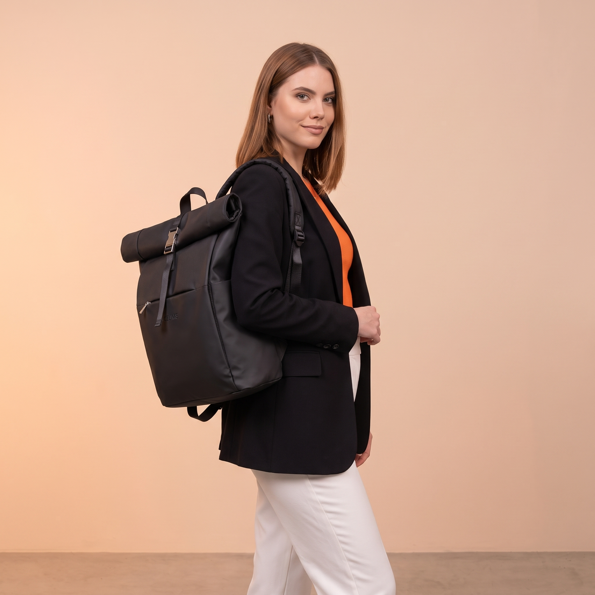 Zaino Roll-Top CELIMS – Bagaglio a mano compatibile EasyJet 45×36×20 cm – Impermeabile e Ultraresistente