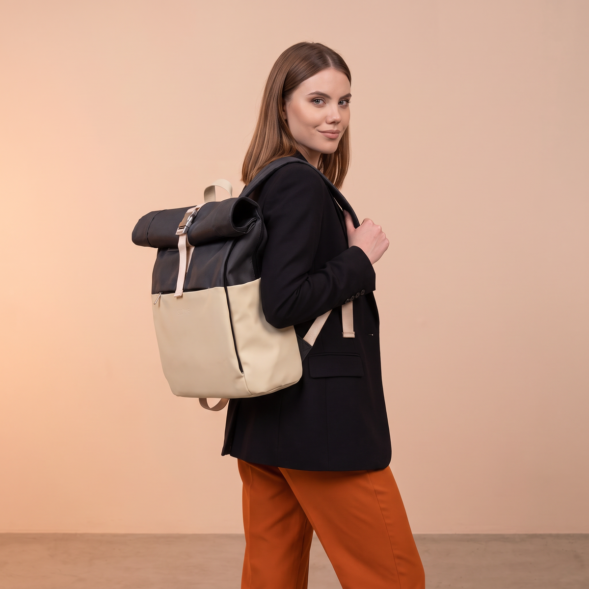 Zaino Roll-Top CELIMS – Bagaglio a mano compatibile EasyJet 45×36×20 cm – Impermeabile e ultra resistente